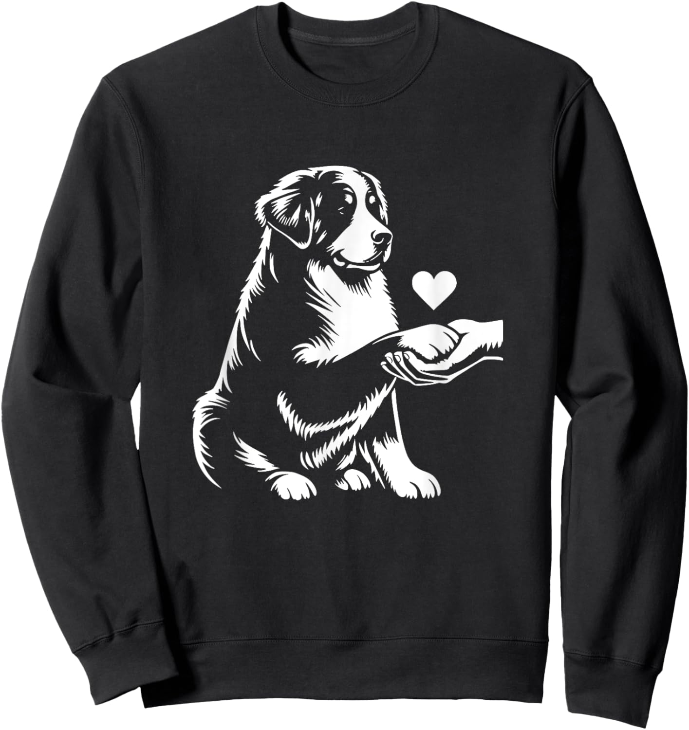 Berner Sennenhund-Liebes-Herz-Grafikdesign Sweatshirt - Sweatshirt | Black