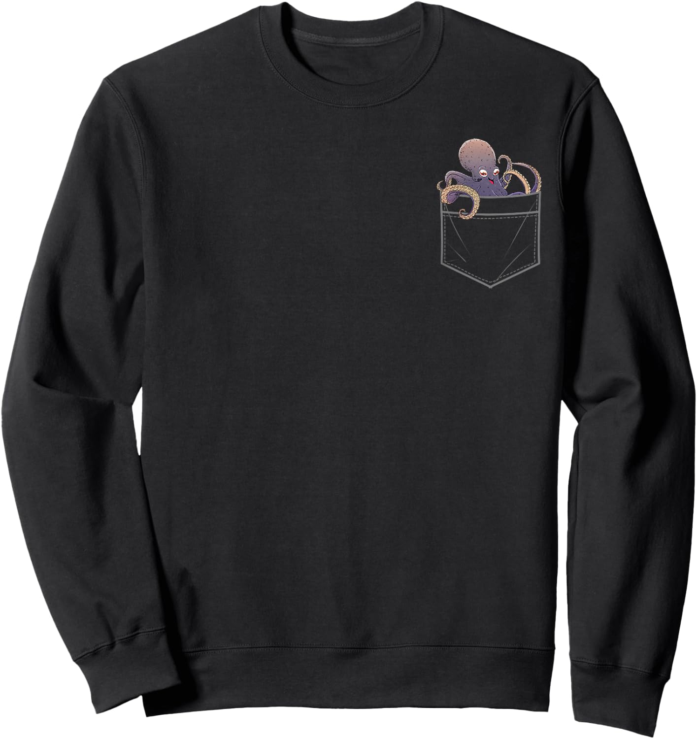 Funny Octopus Design Women Octopus Sea Animal Lovers Sweatshirt - Sweatshirt | Black