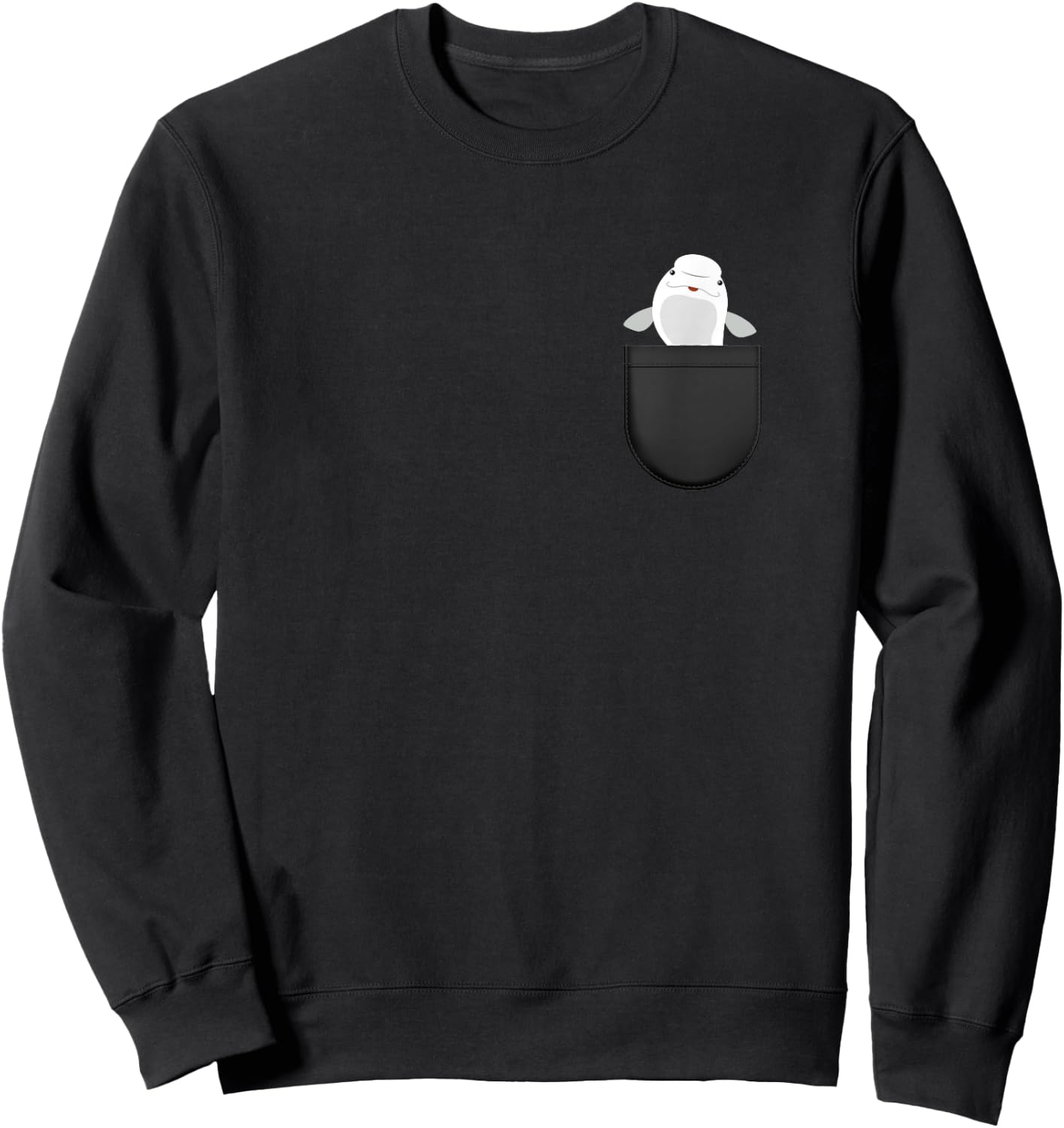 Beluga Whale Pocket Beluga Whale Lover Beluga Whales Sweatshirt - Sweatshirt | Black