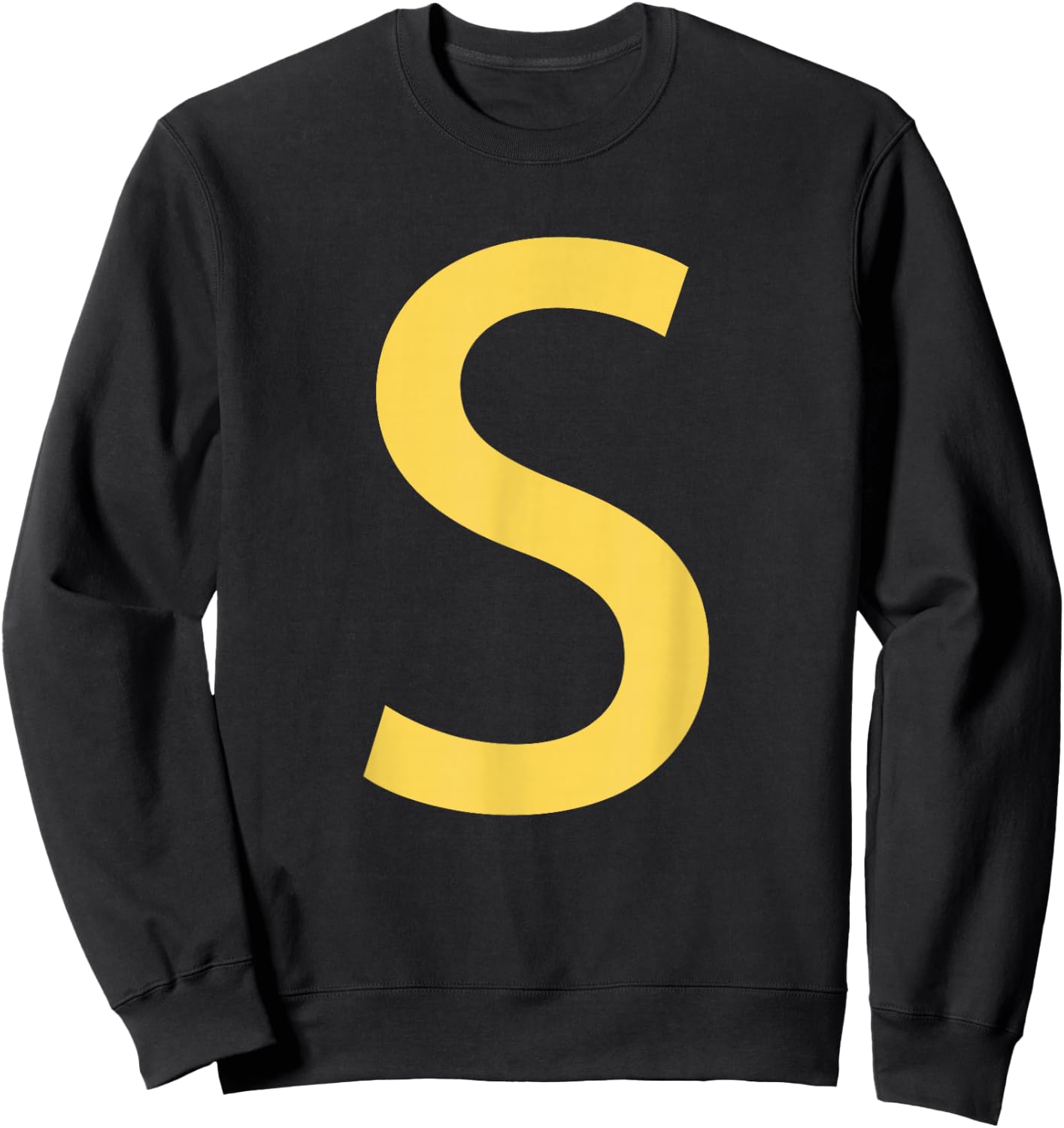 Letter S Chipmunk Color Matching Costume Sweatshirt - Sweatshirt | Black