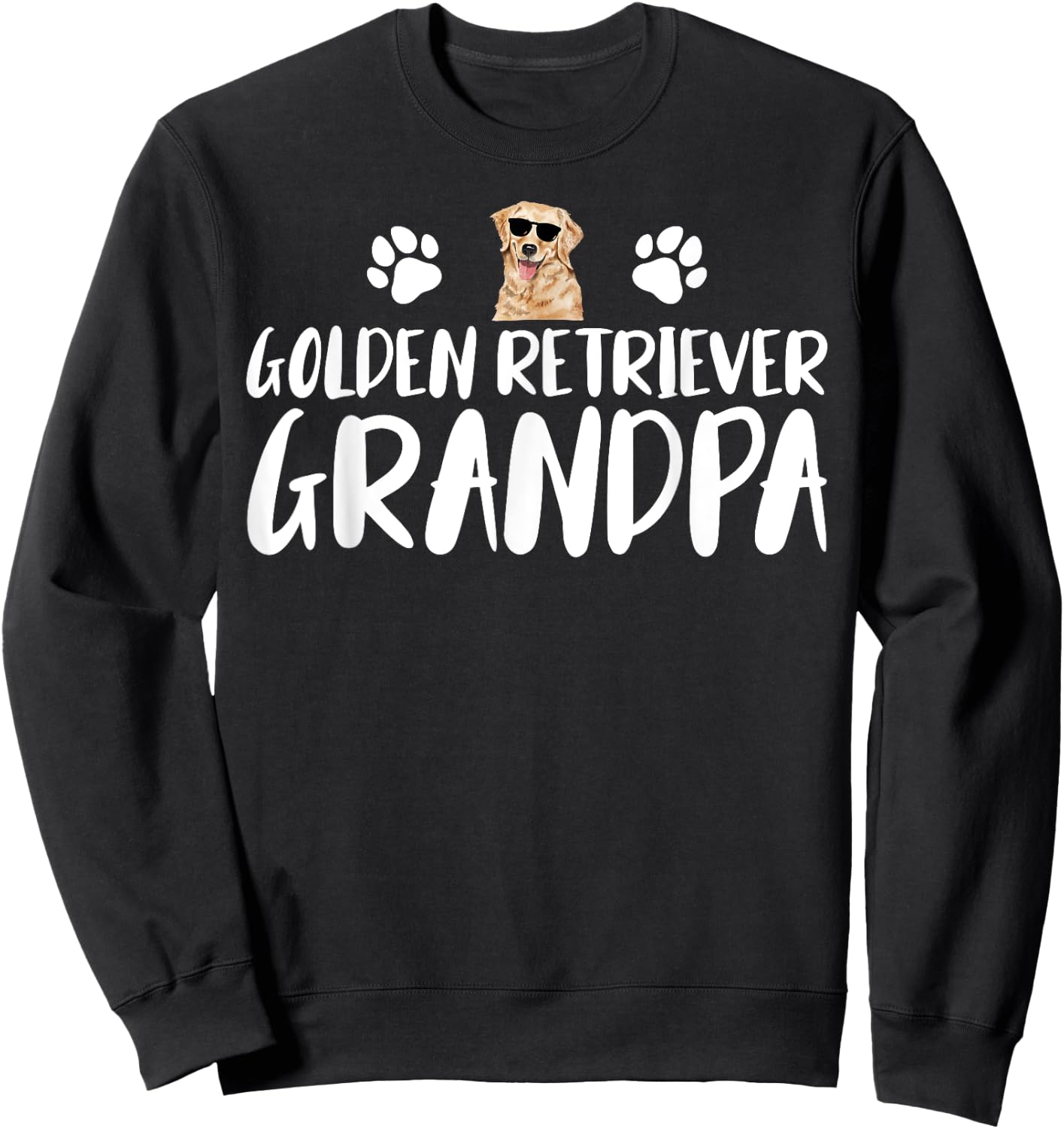 Golden Retriever Grandpa Funny Golden Retriever Dog Lover Sweatshirt - Sweatshirt | Black