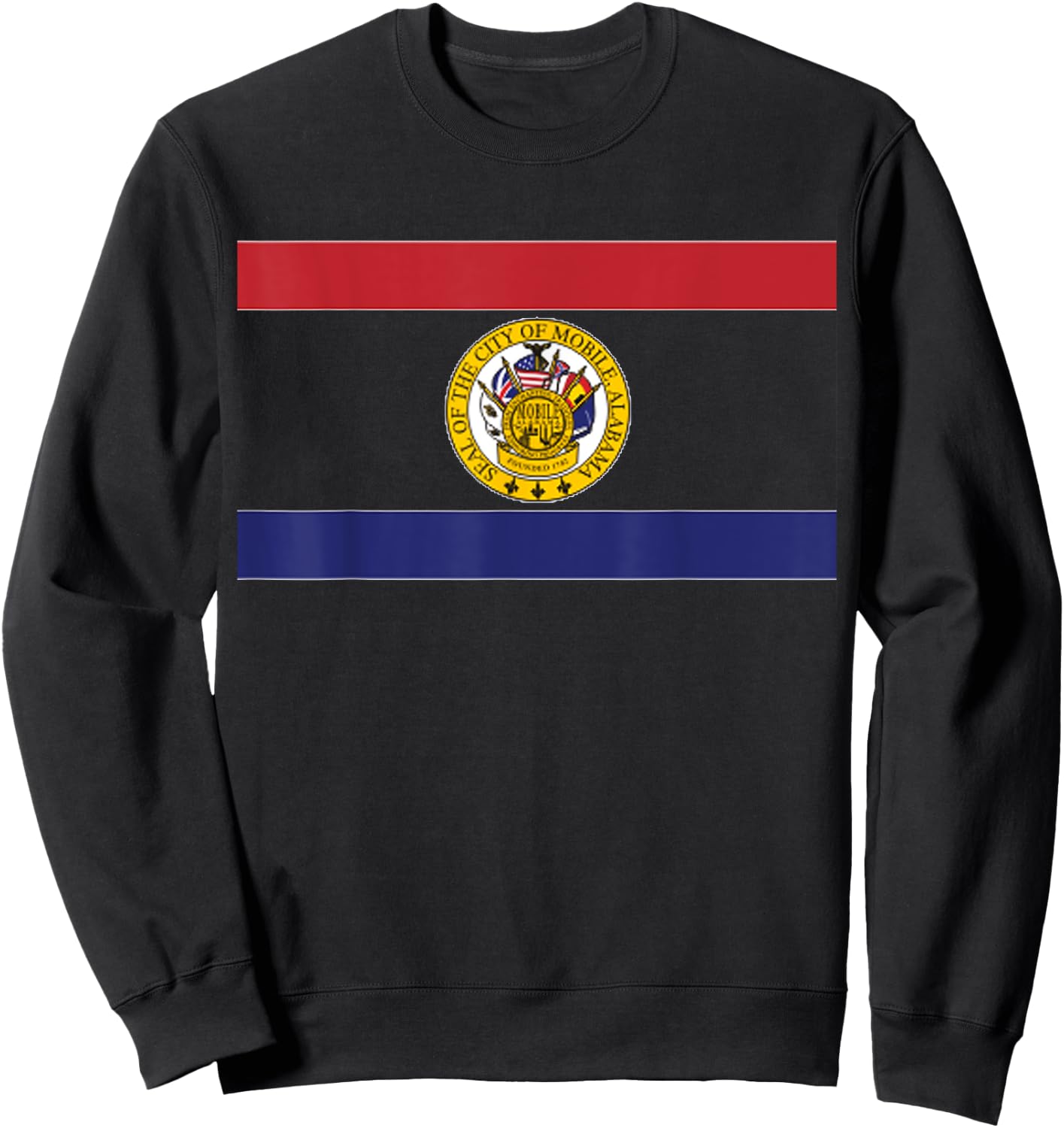 Mobile Alabama Flag Sweatshirt - Sweatshirt | Black