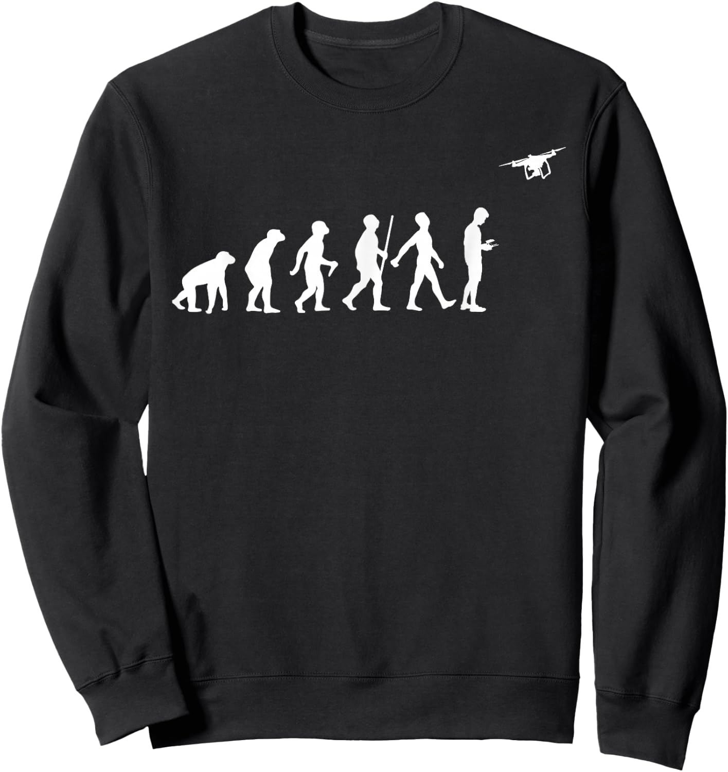 Funny Drone Pilot Design Men Women RC Flight Drone Operator Small Sweatshirt - Sweatshirt | Black