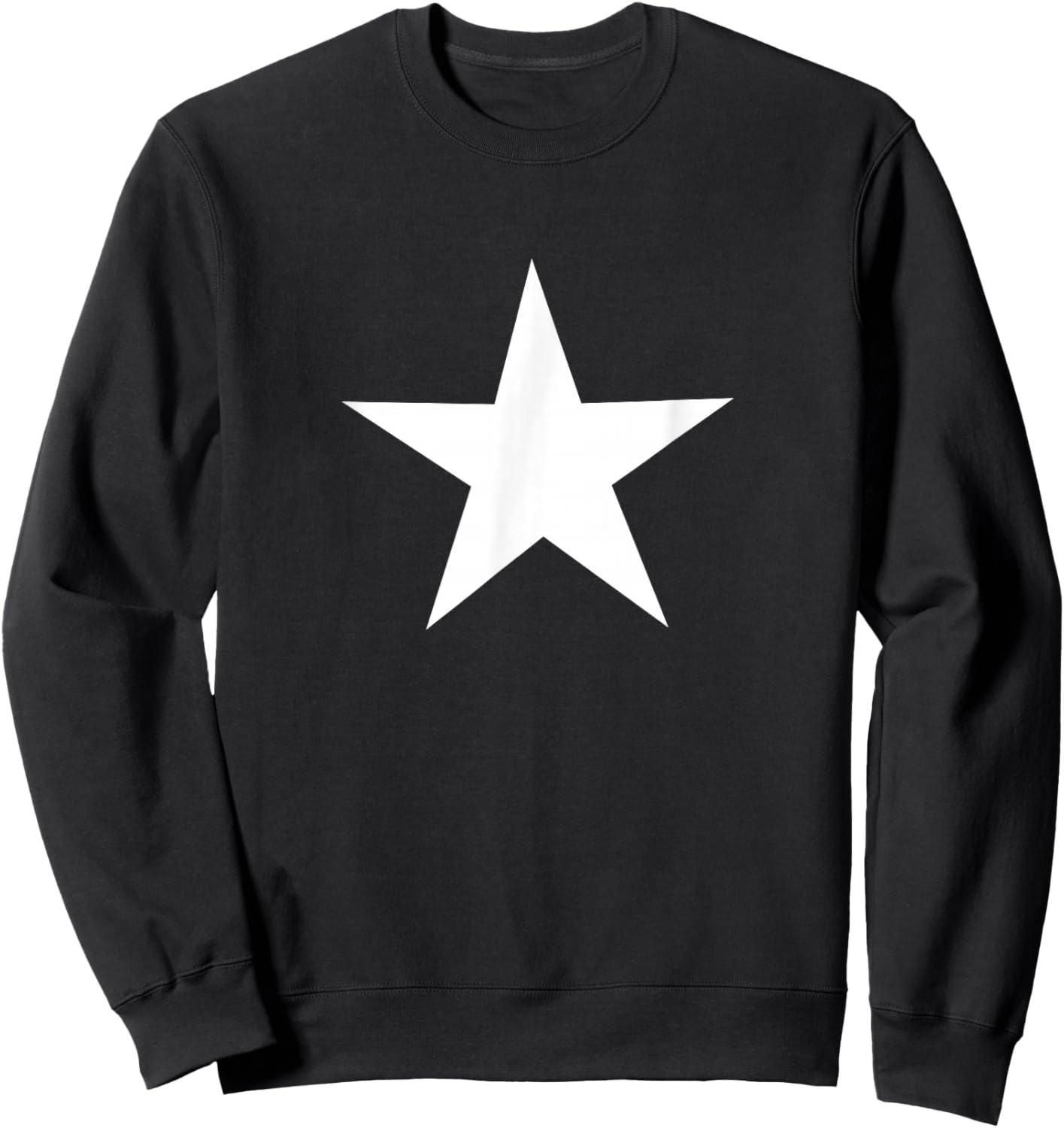 White Star on Front Sweatshirt - Sweatshirt | Black