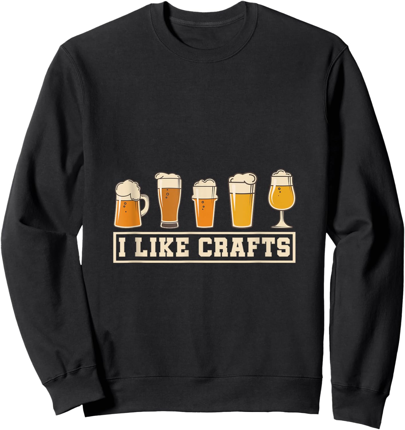 I Like Crafts Craft Beer Sweatshirt - Sweatshirt | Black