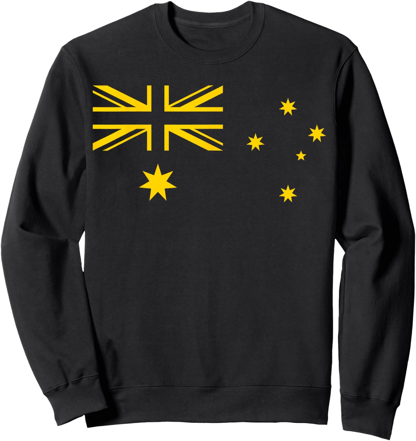 Australia Flag Green and Yellow Sports Athletic Jersey Sweatshirt - Sweatshirt | Black