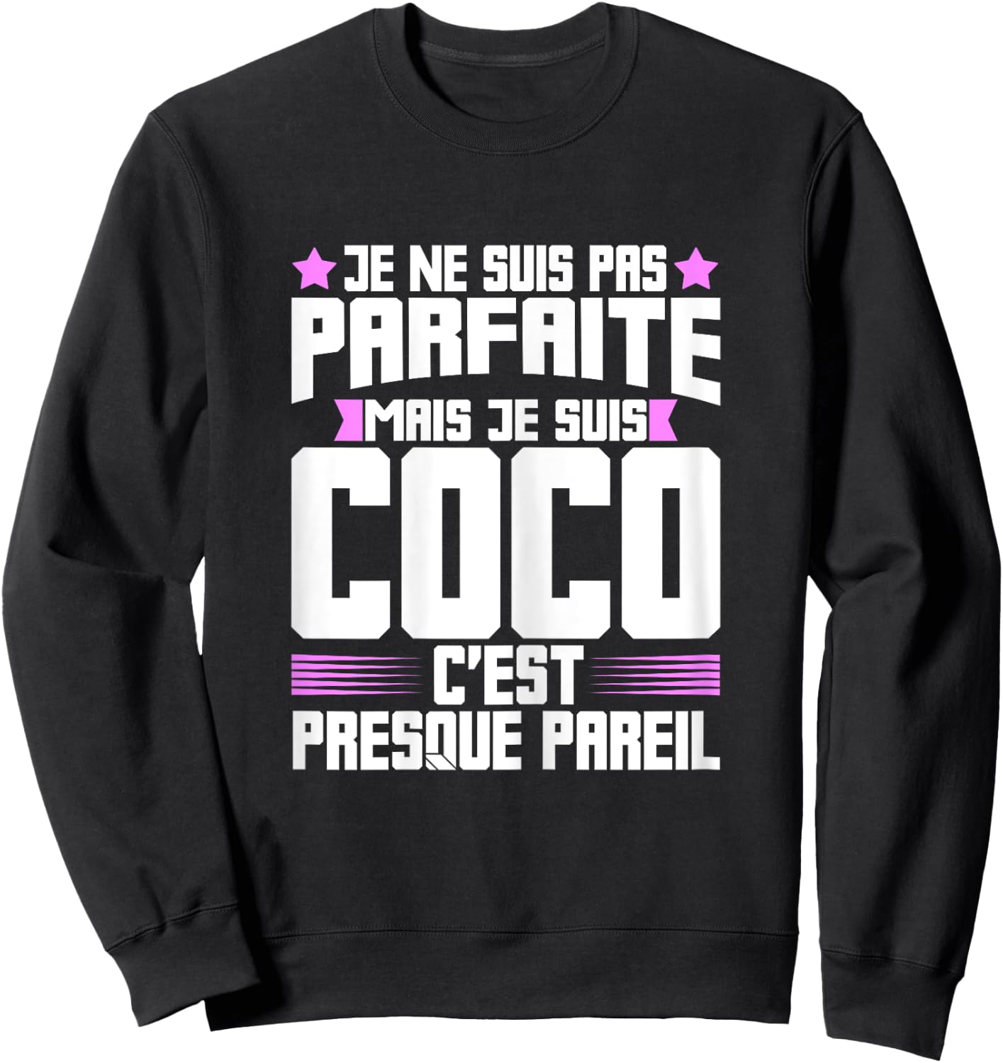 Coco Parfait | Quote Humour Coco Nickname Coco , Black, Female X-Small Sweatshirt - Sweatshirt | Black