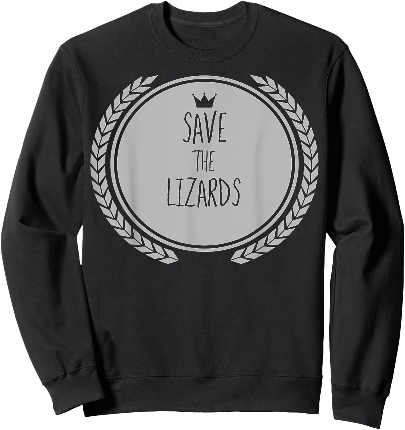 Save The LIZARDS Animal LIZARD Sweatshirt - Sweatshirt | Black