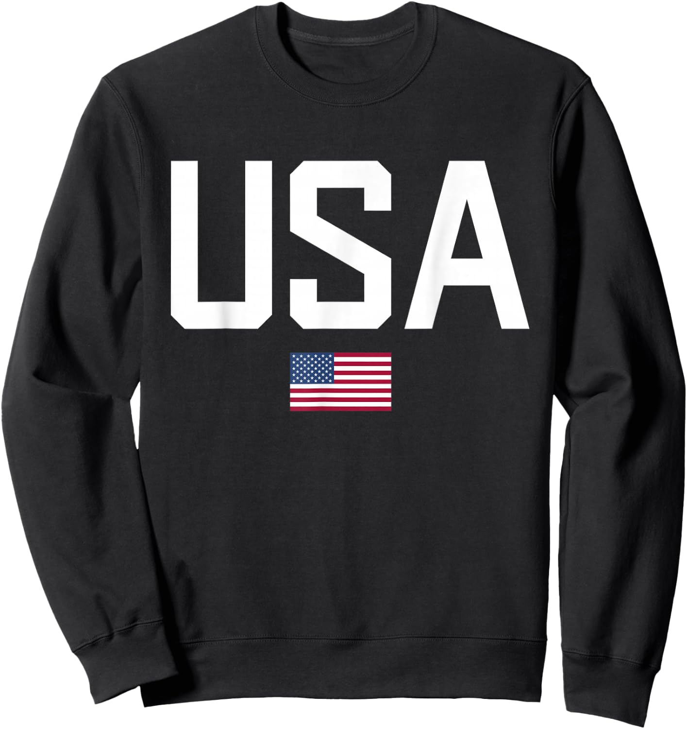 USA T Shirt Women Men Kids Patriotic American Flag 4th of July T Shirt, blue Sweatshirt - Sweatshirt | Black
