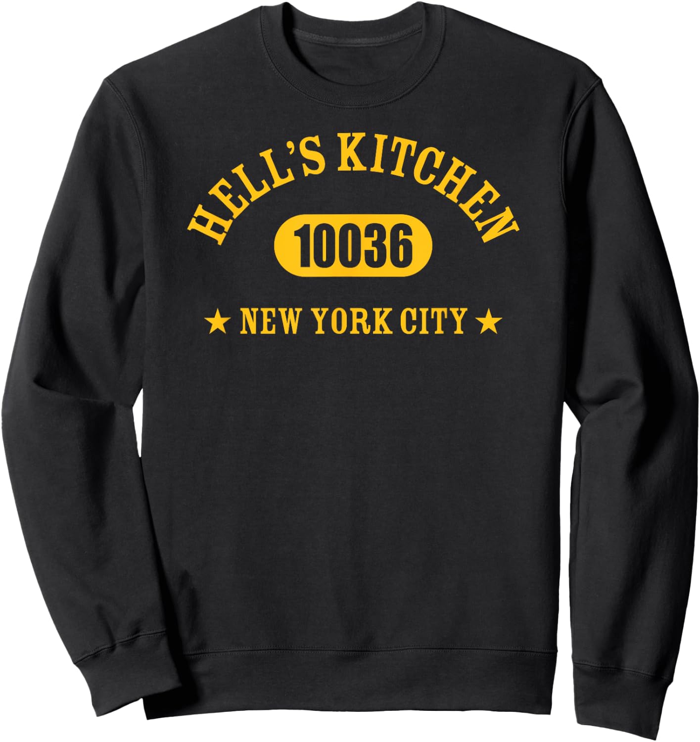 HELL’S KITCHEN 10036 NEW YORK CITY / NYC Athletic Design Sweatshirt - Sweatshirt | Black
