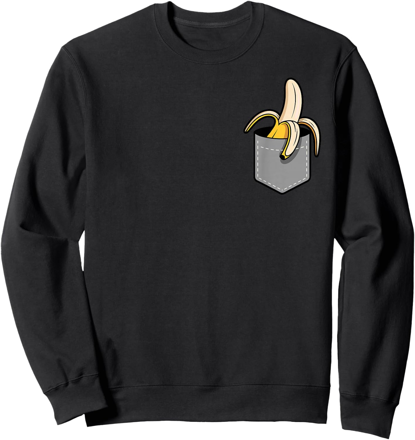 Banana Art Women Kids Yellow Fruit Lovers Bananas Sweatshirt - Sweatshirt | Black
