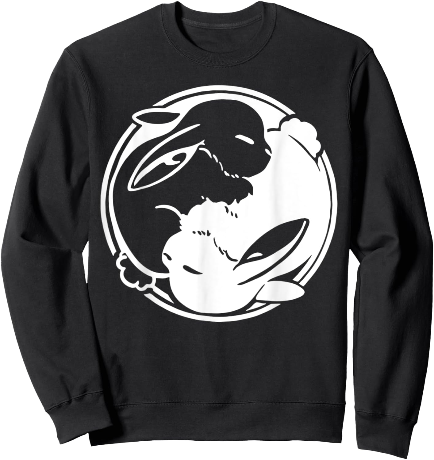Yin Yang & Happy Chinese New Year 2023 / 2035 Rabbit Sweatshirt - Sweatshirt | Black