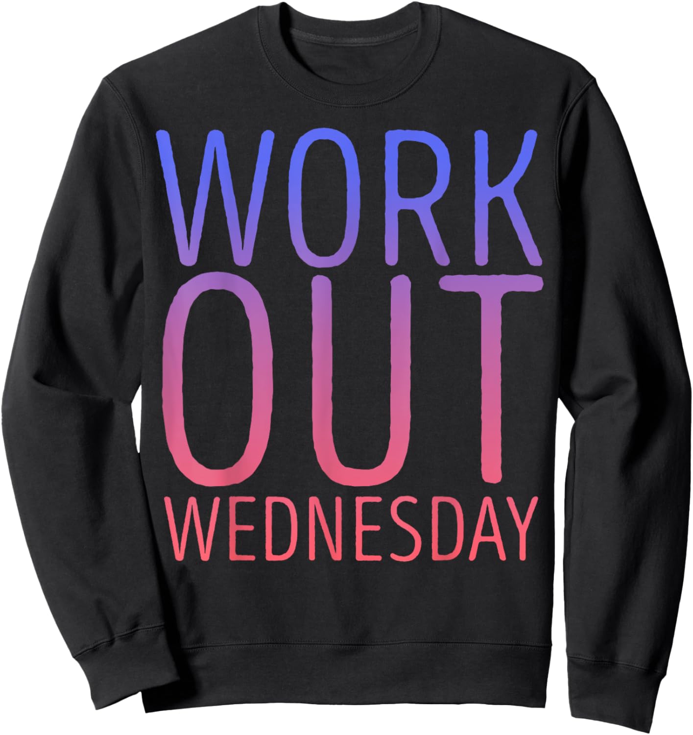 Workout Wednesday Purple Pink Gradient Sweatshirt - Sweatshirt | Black
