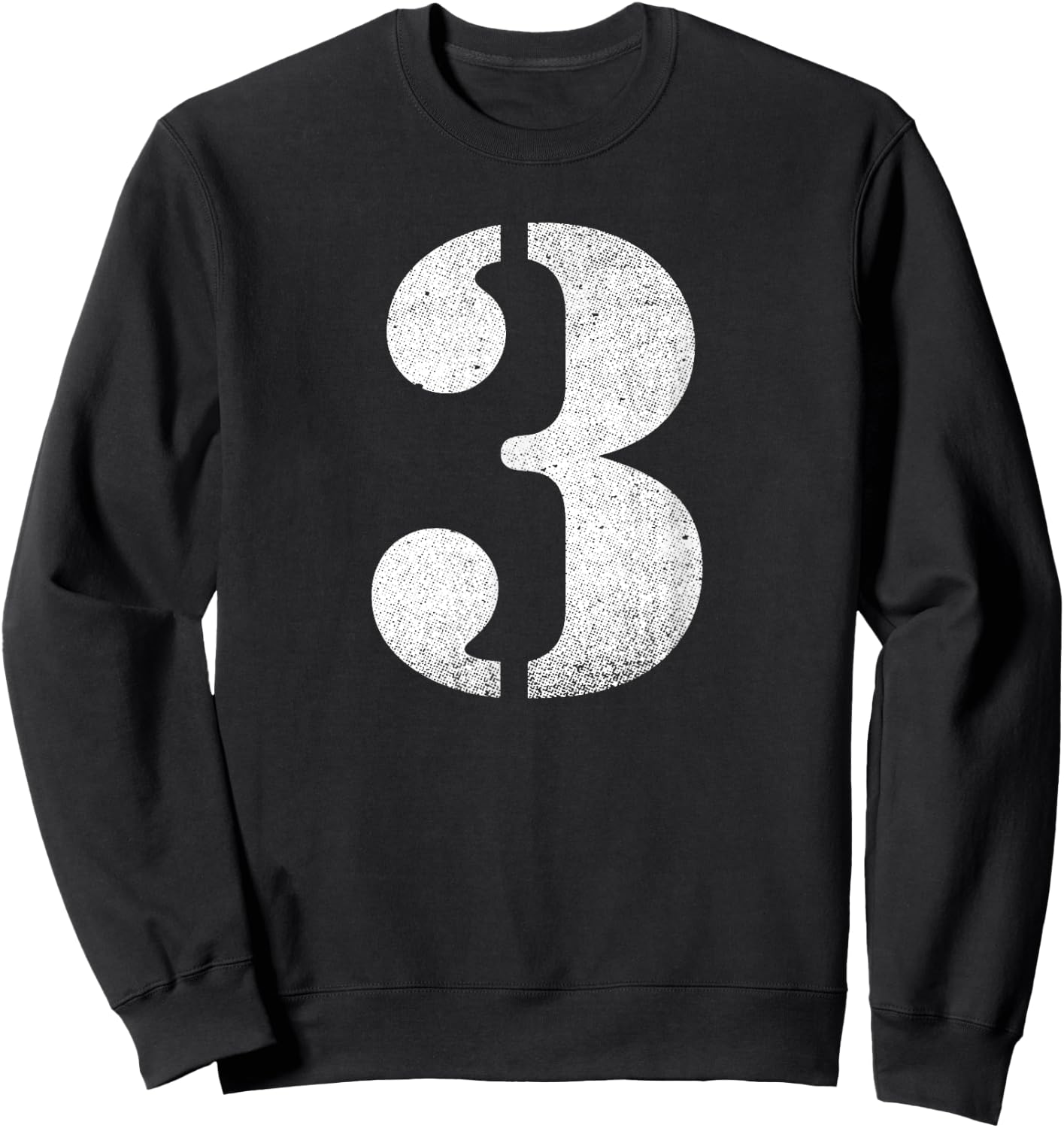 Die Zahl 3 | Ein Design mit der Zahl drei Sweatshirt - Sweatshirt | Black