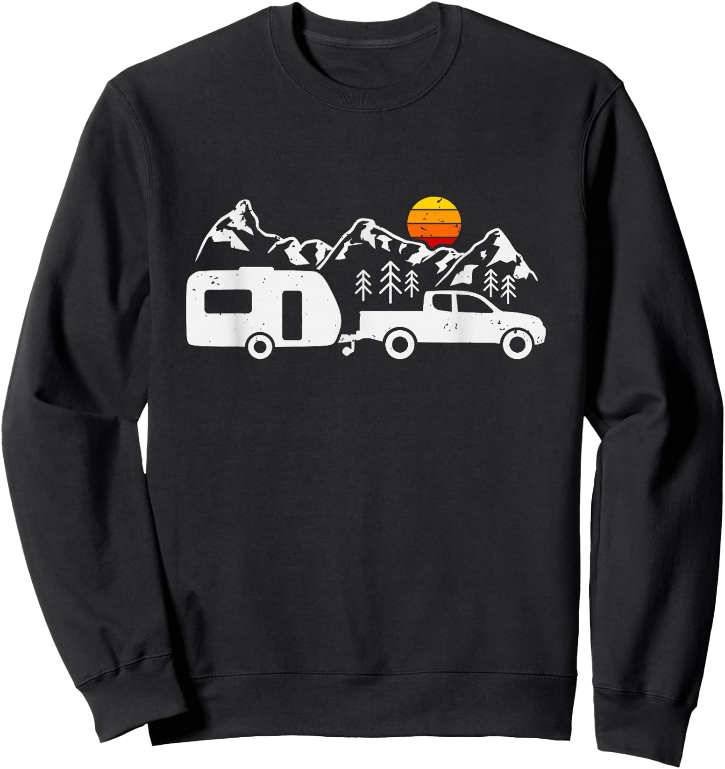 Campervan Camper Caravan , Black, S Sweatshirt - Sweatshirt | Black