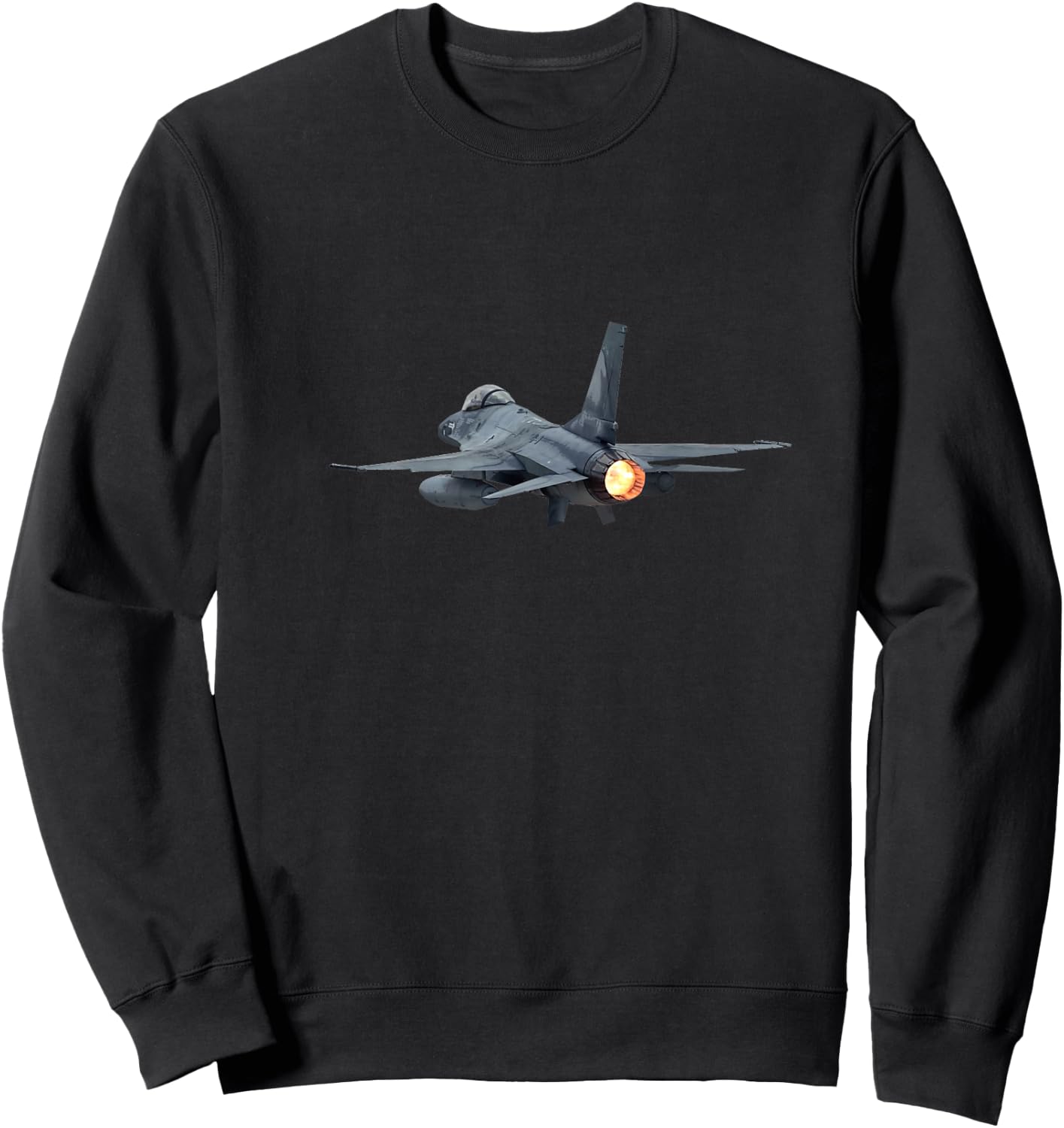F-16 Fighting Falcon Airplane Sweatshirt - Sweatshirt | Black