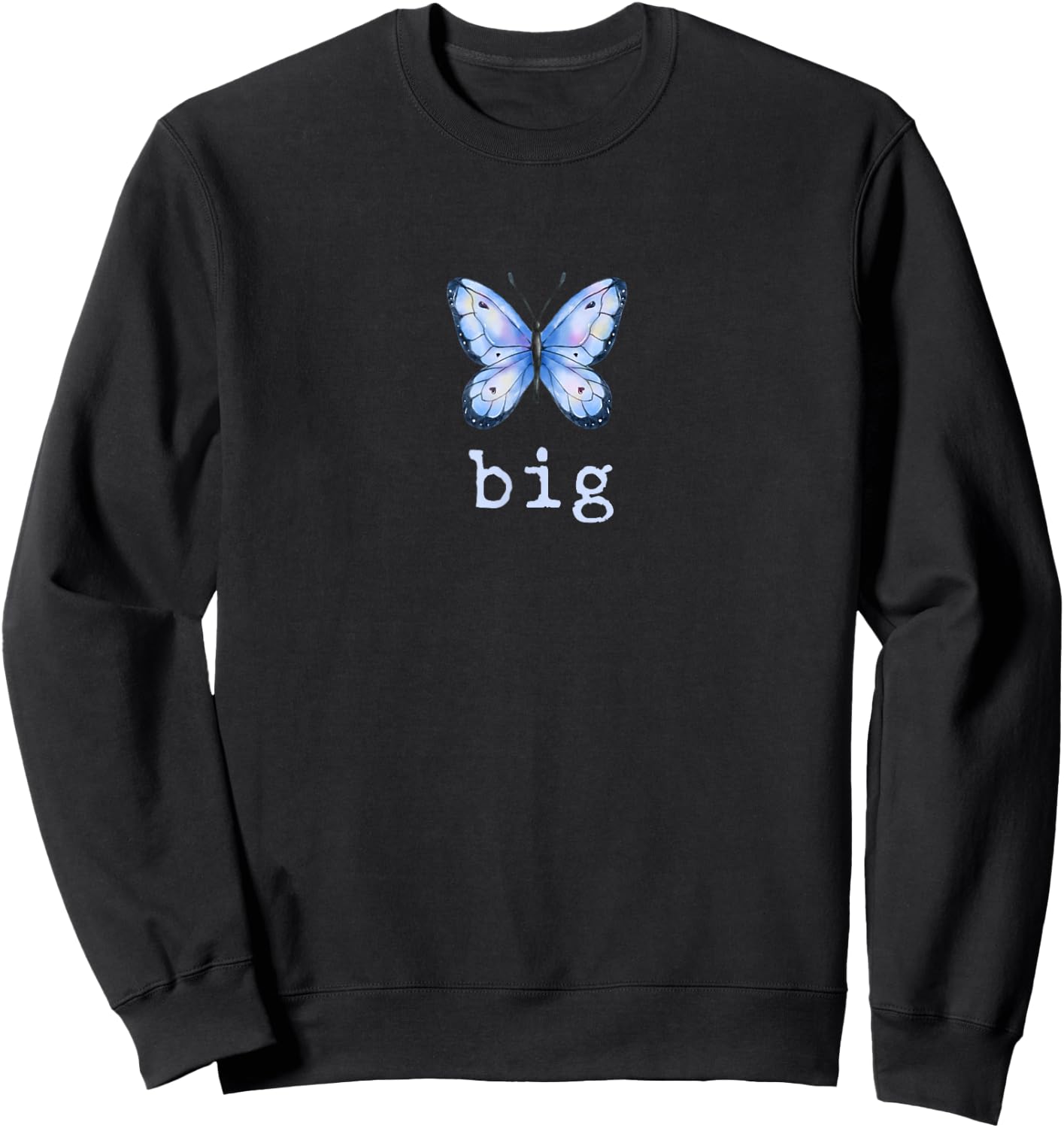 Big Butterfly Sorority Reveal Big Little for Lil Sister Sweatshirt - Sweatshirt | Black