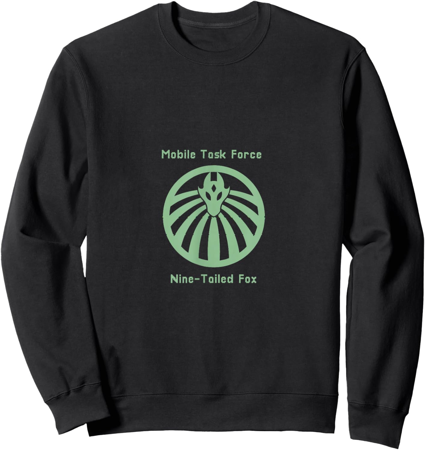 SCP Nine Tailed Fox Mobile Task Force MTF Pixelated Sweatshirt - Sweatshirt | Black