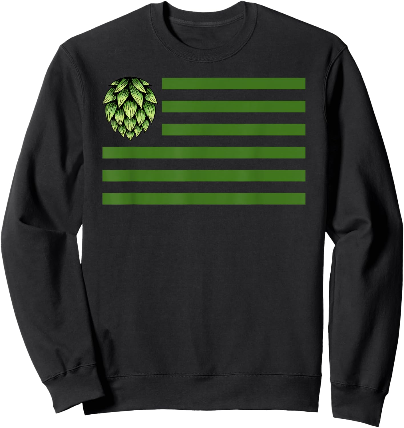 Hop Flag Shirt - Beer Lovers Shirt - Craft Beer Enthusiast Sweatshirt - Sweatshirt | Black