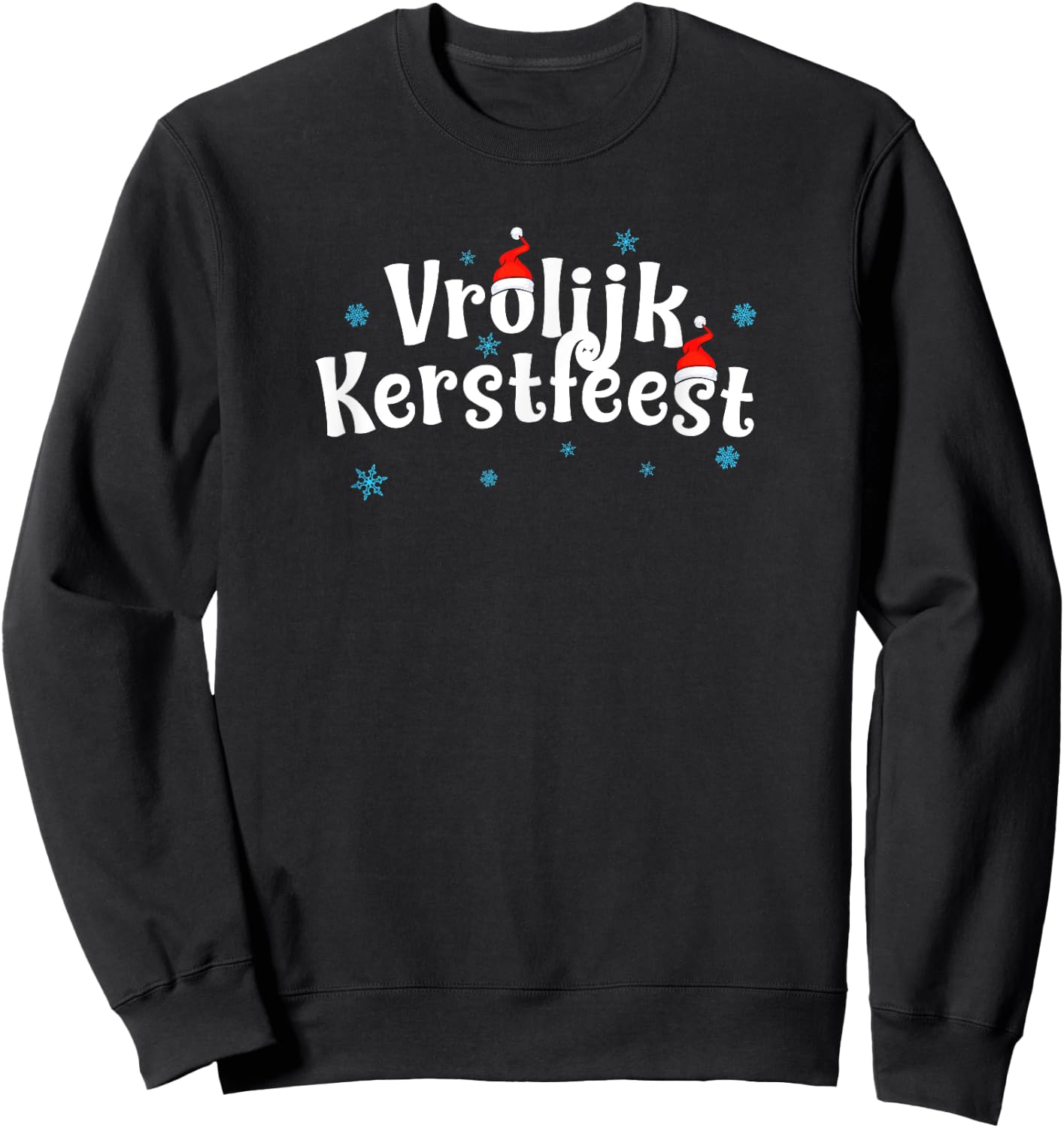 Vrolijk Kerstfeest Dutch/flemish Christmas Sweatshirt - Sweatshirt | Black