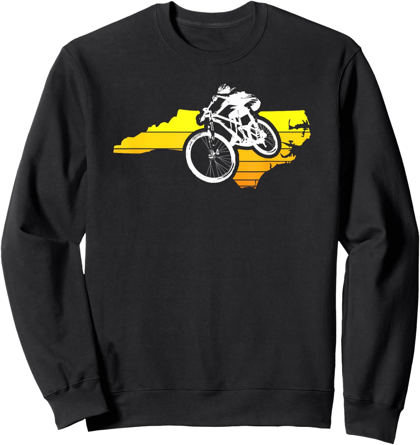 North Carolina Sunset Mountain Biking Sweatshirt - Sweatshirt | Black
