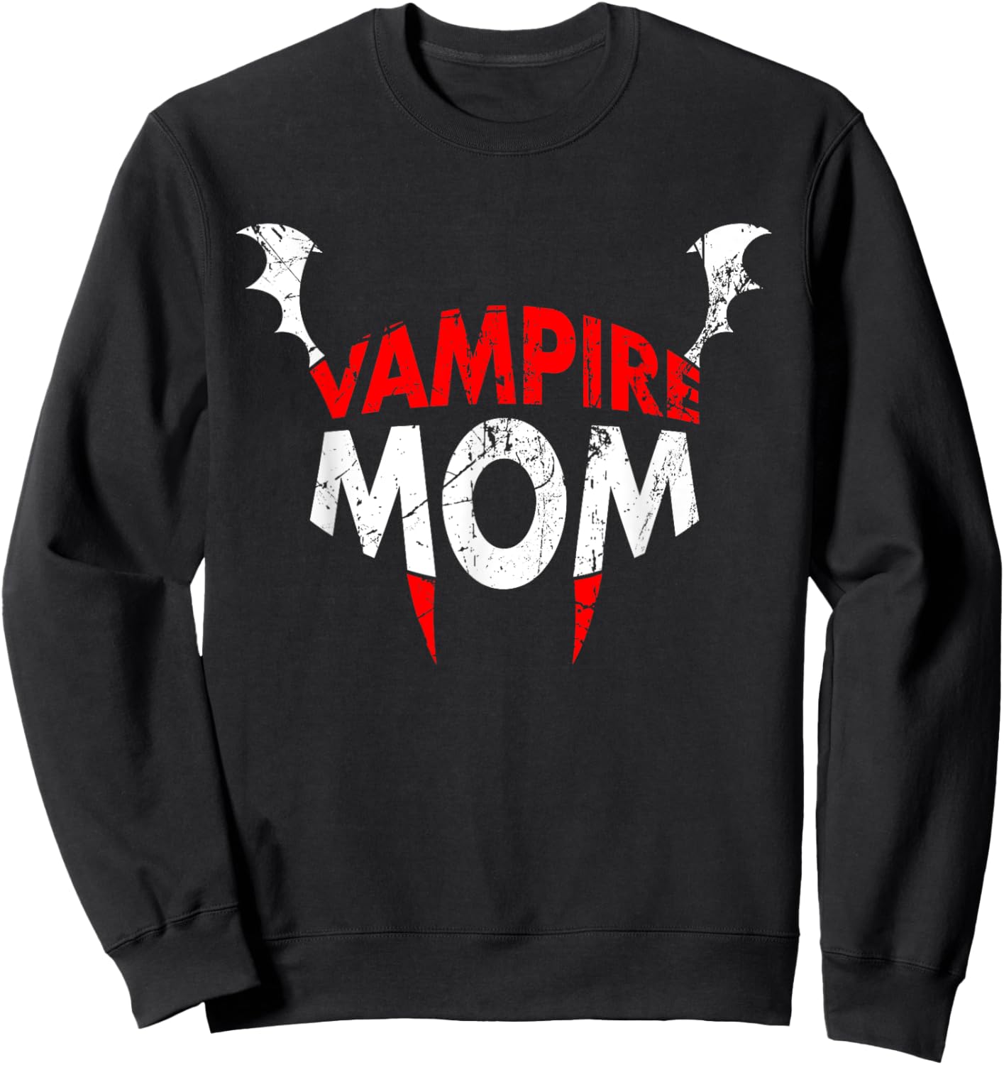 Funny Vampire Mom Halloween Party Costume Sweatshirt - Sweatshirt | Black