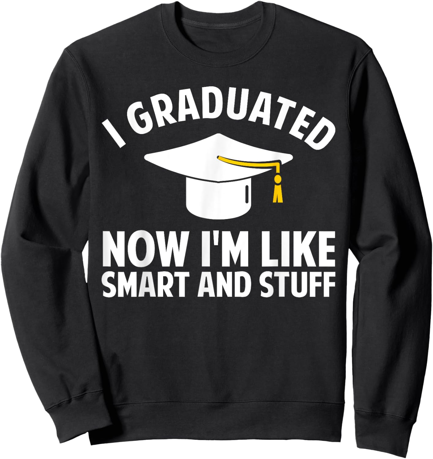Funny Graduation Art Women Masters Degree Graduate Sweatshirt - Sweatshirt | Black