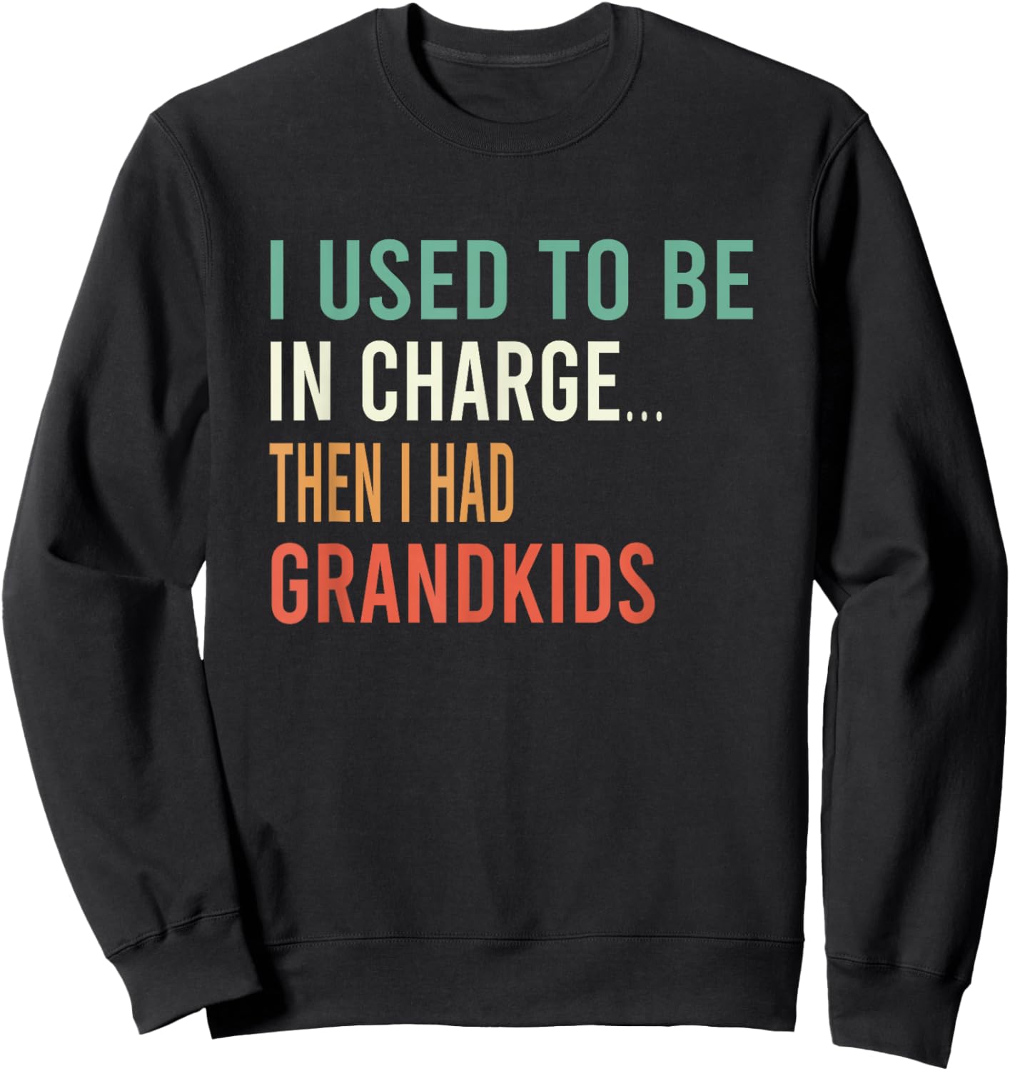 I Used to Be in Charge Then I Had Grandkids Sweatshirt - Sweatshirt | Black