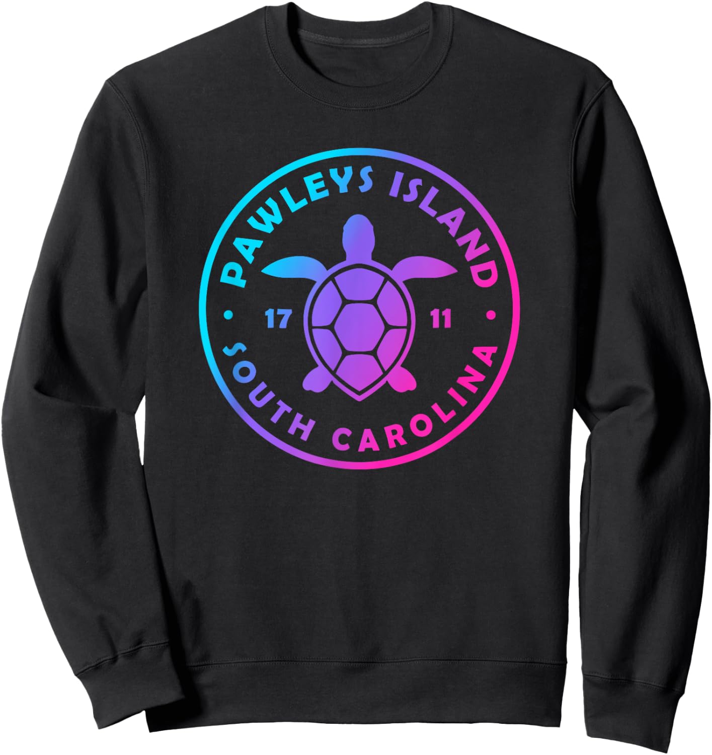 Pawleys Island South Carolina Sea Turtle Tie Dye Souvenir Sweatshirt - Sweatshirt | Black