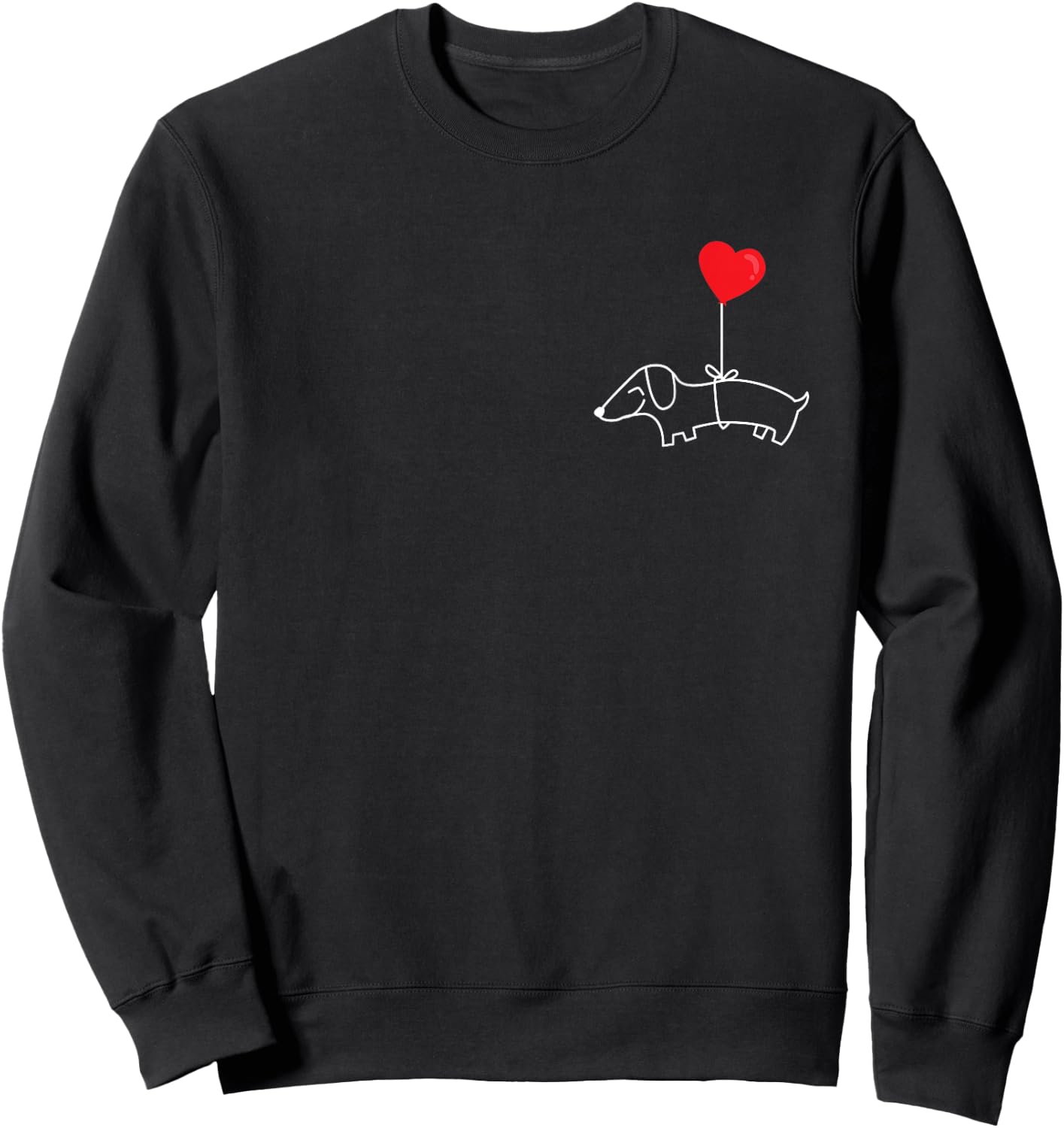 with Dachshund Dacheliebe Heart Dachshund Daggel Dachel, black Sweatshirt - Sweatshirt | Black