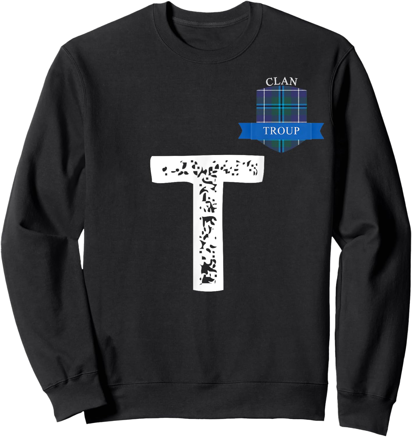 Clan Troup Letter T Family Matching Sweatshirt - Sweatshirt | Black