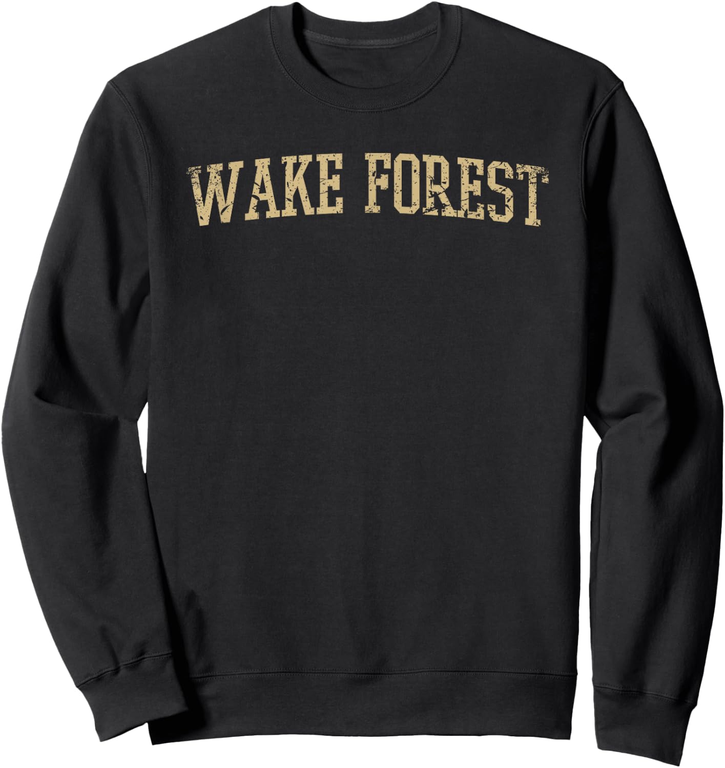 Wake Forest NC- Throwback Design - Vintage Worn Classic Sweatshirt - Sweatshirt | Black