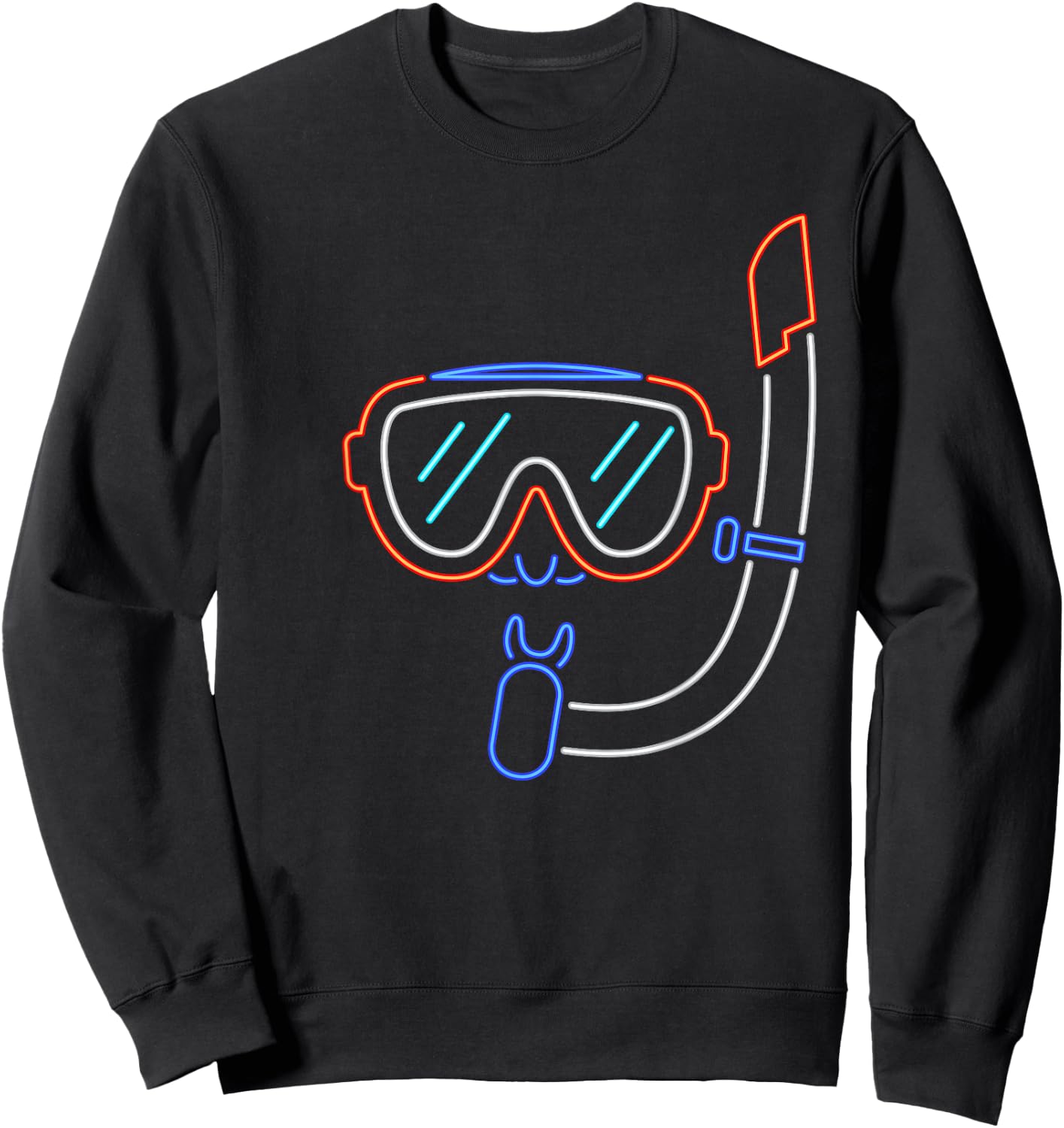 DIVE Mask and Snorkel Diver, Snorkeling And Swimming Gift Sweatshirt - Sweatshirt | Black