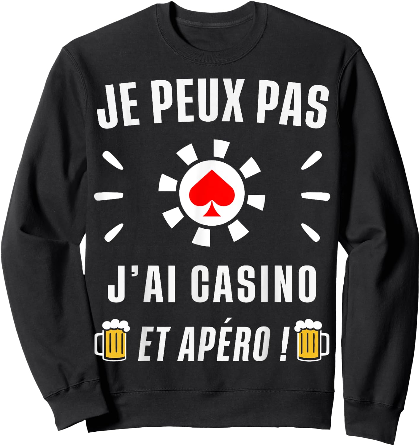 I Can't Have Casino , Black, S Sweatshirt - Sweatshirt | Black