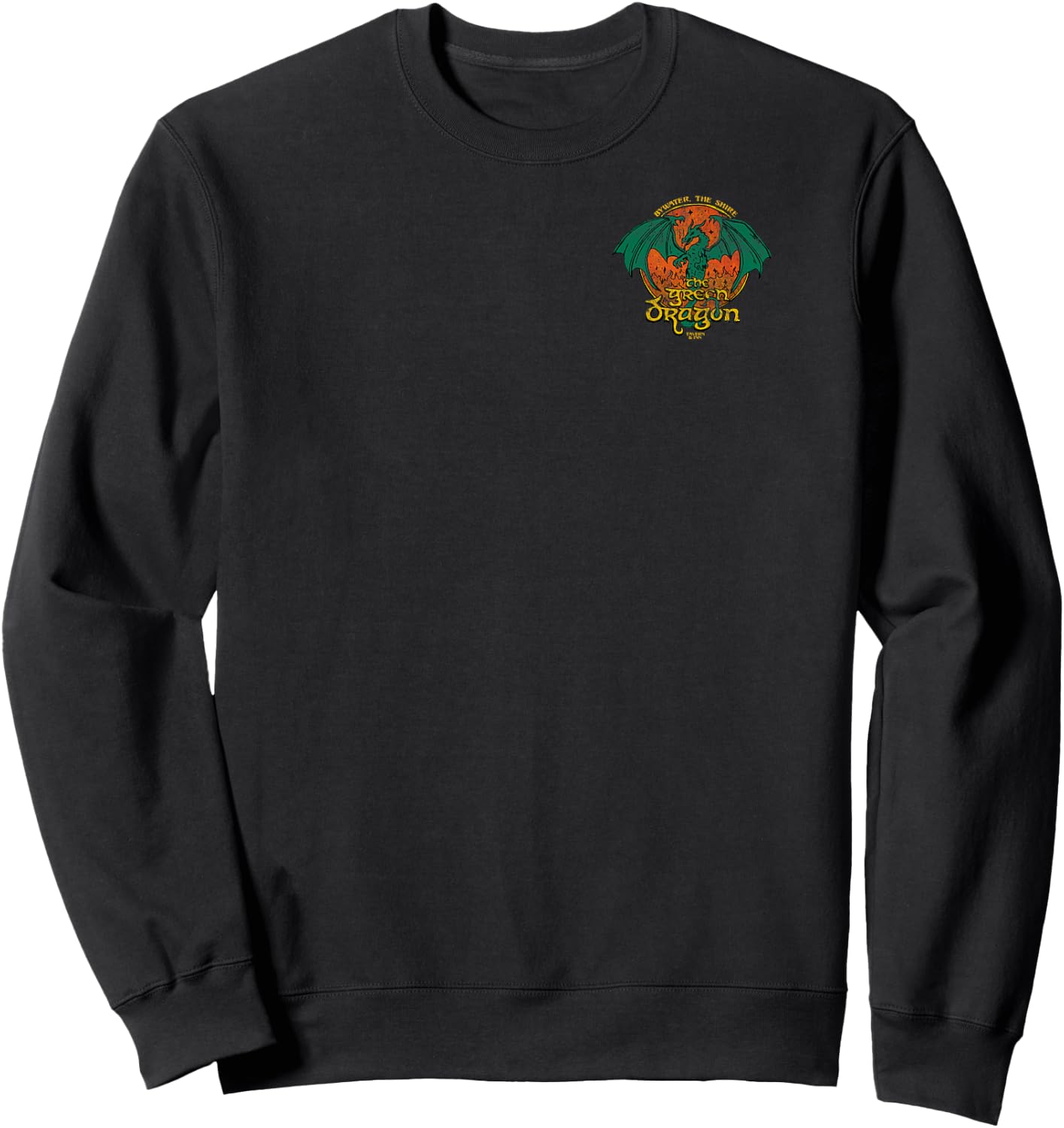 The Lord of the Rings Green Dragon Front and Back Sweatshirt - Sweatshirt | Black