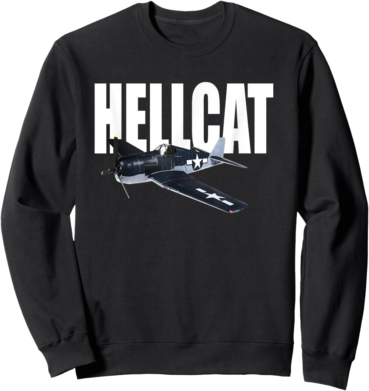 Grumman F6F Hellcat 2. Weltkrieg Flugzeug Sweatshirt - Sweatshirt | Black