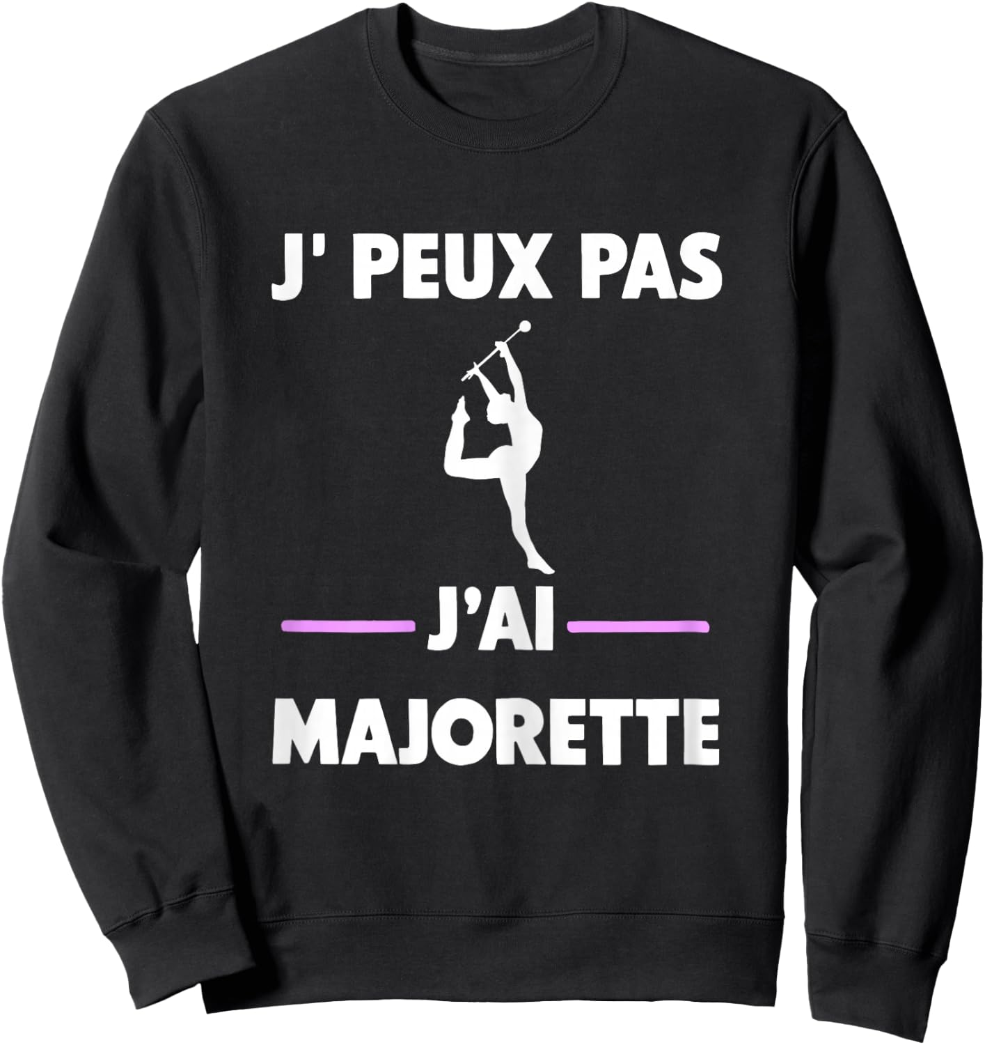 Je peux pas j'ai Majorette , Black, Female X-Small Sweatshirt - Sweatshirt | Black