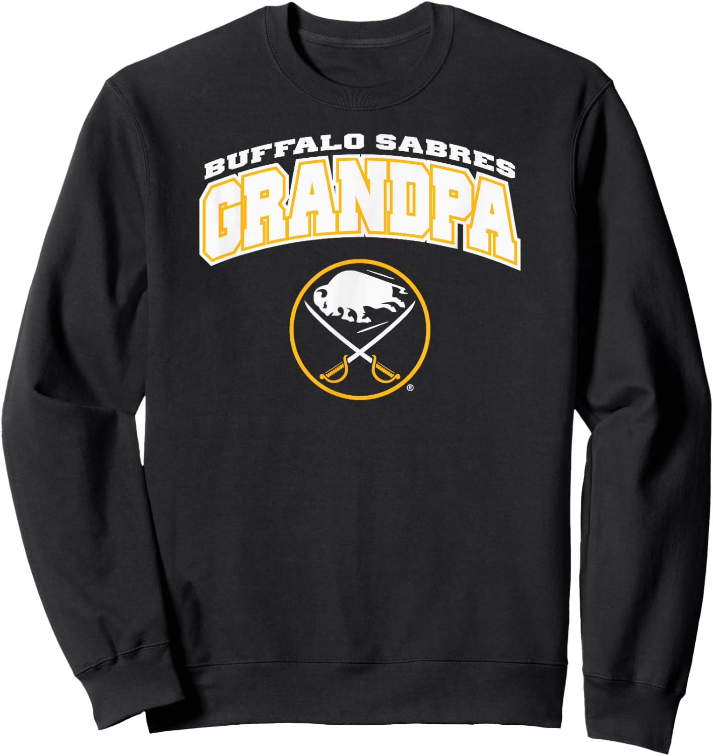 Buffalo Sabers Grandpa Logo Royal NHL Officially Licensed Sweatshirt - Sweatshirt | Black