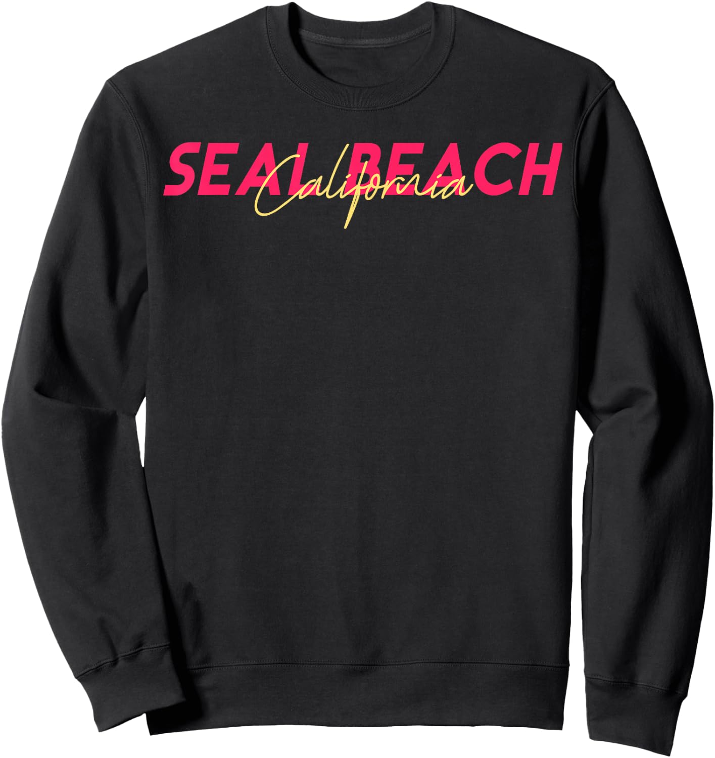 SEAL BEACH California Sweatshirt - Sweatshirt | Black