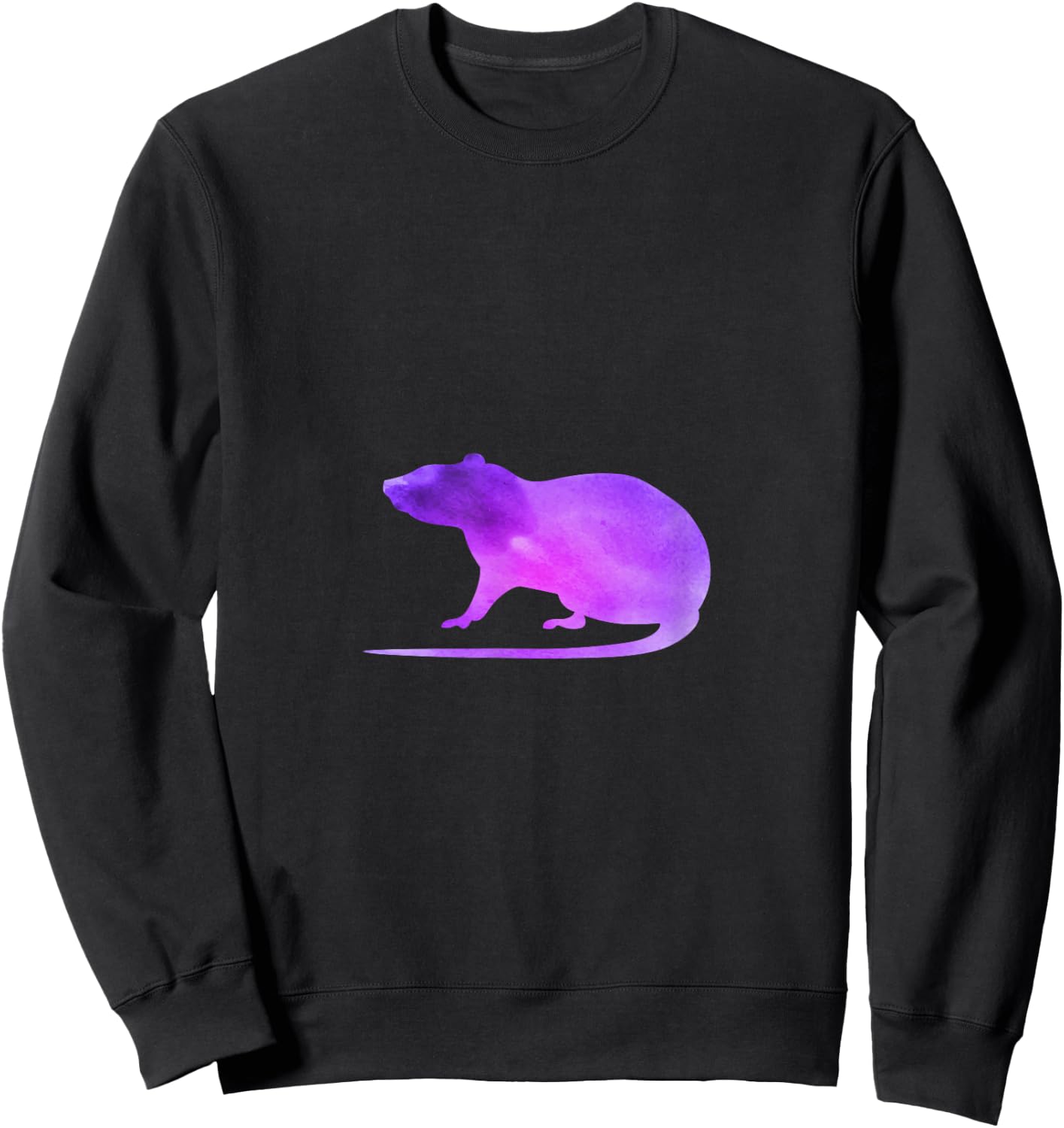 Purple Rat Rat Gift Mouse Funny Sweatshirt - Sweatshirt | Black