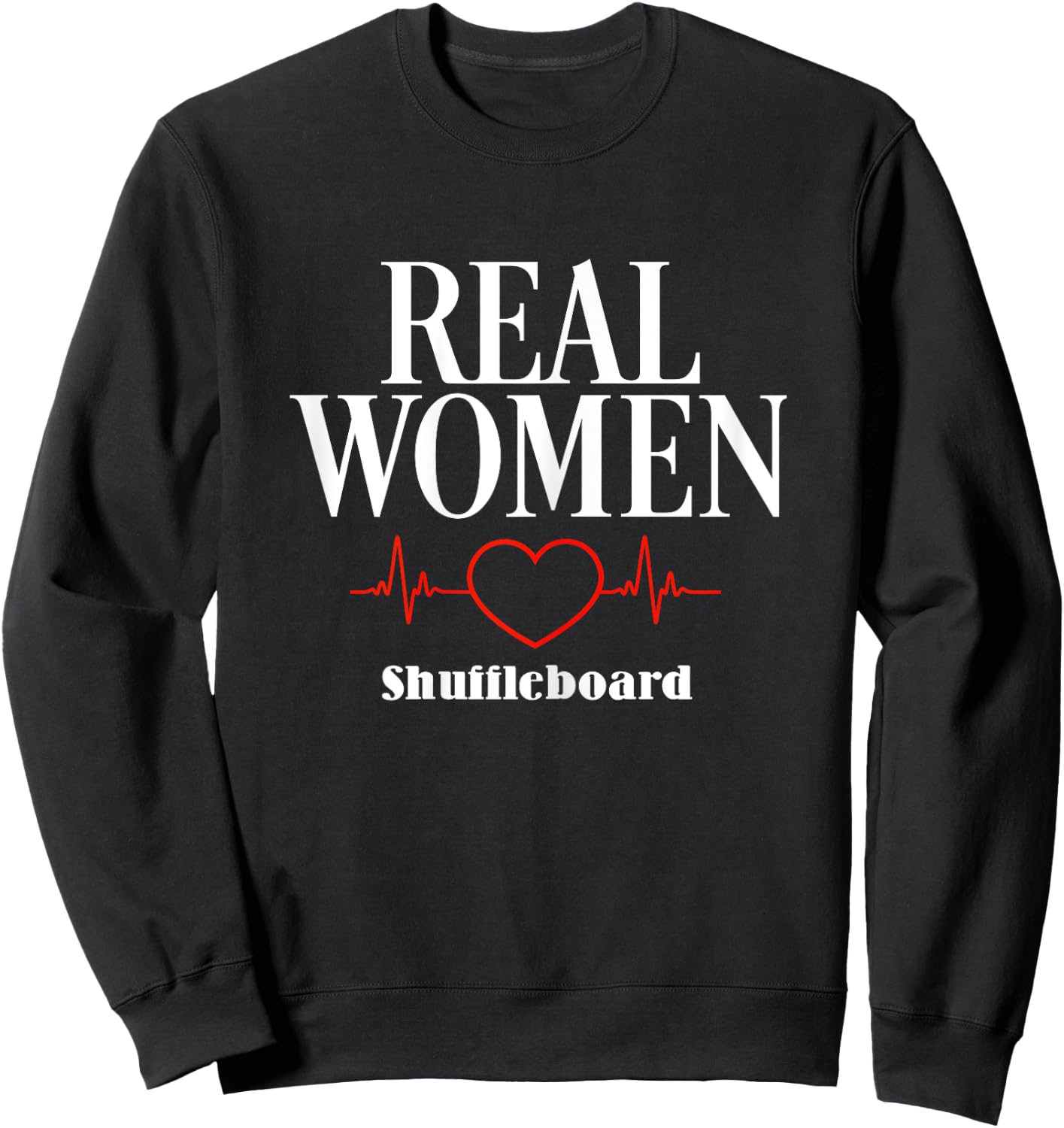 Shuffleboard Hobby Graphic Themed Décor Sweatshirt - Sweatshirt | Black