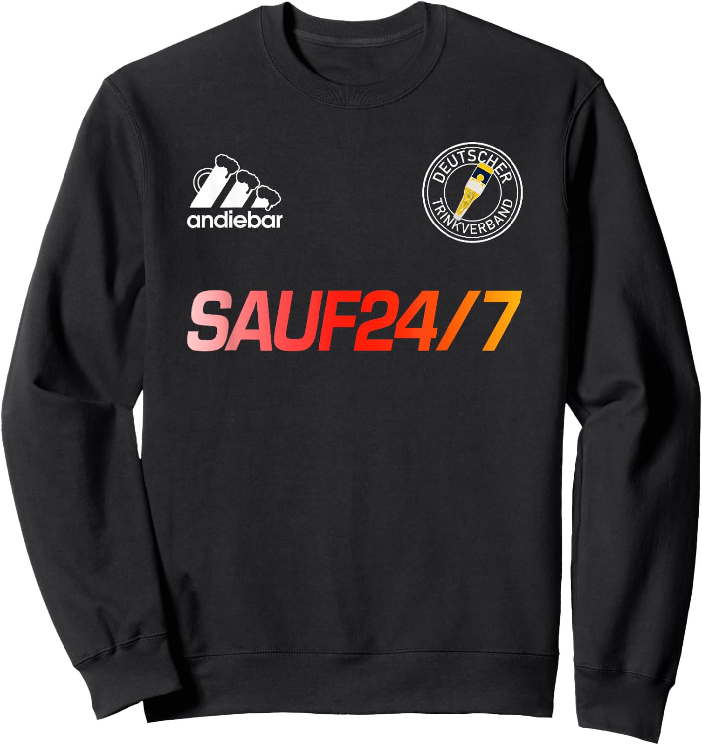 Sauf 24/7 – Soft Jersey X Malle Germany Beer Sweatshirt - Sweatshirt | Black