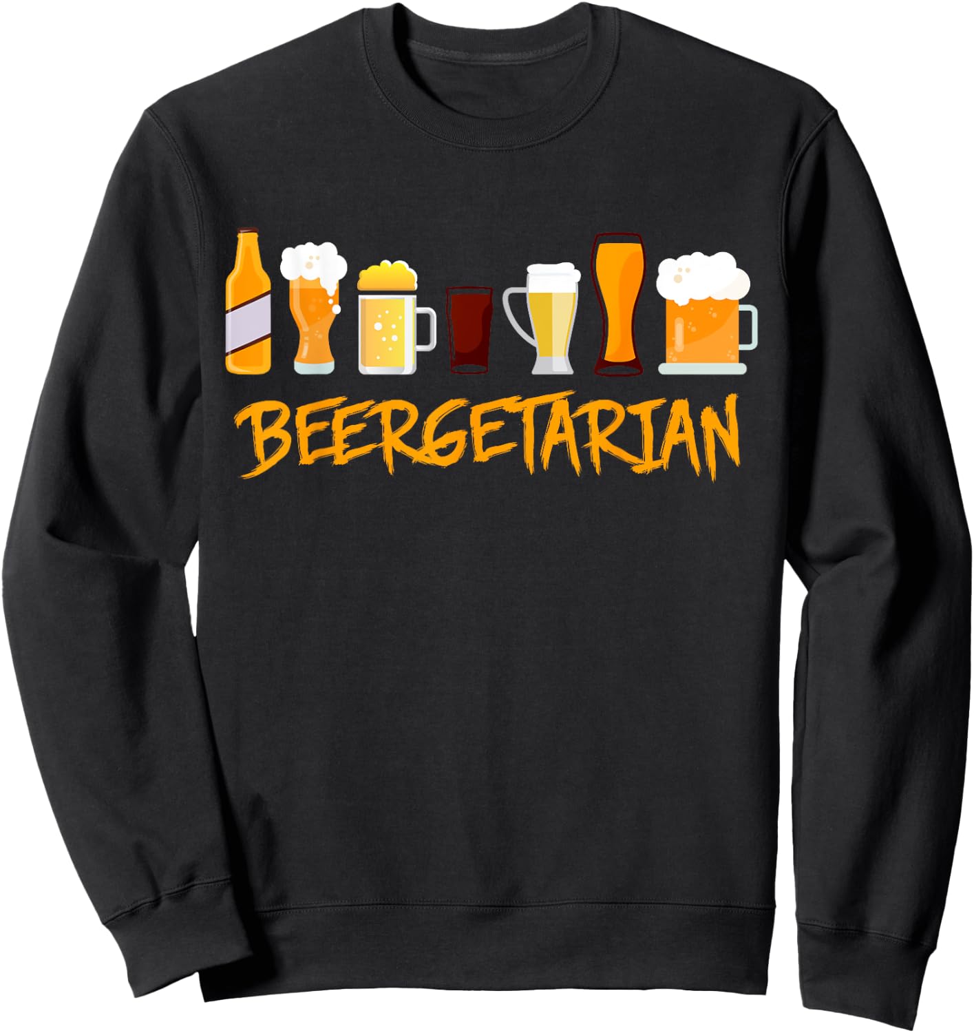Funny Brewing Shirt for Beer Lovers Beergetarian Sweatshirt - Sweatshirt | Black