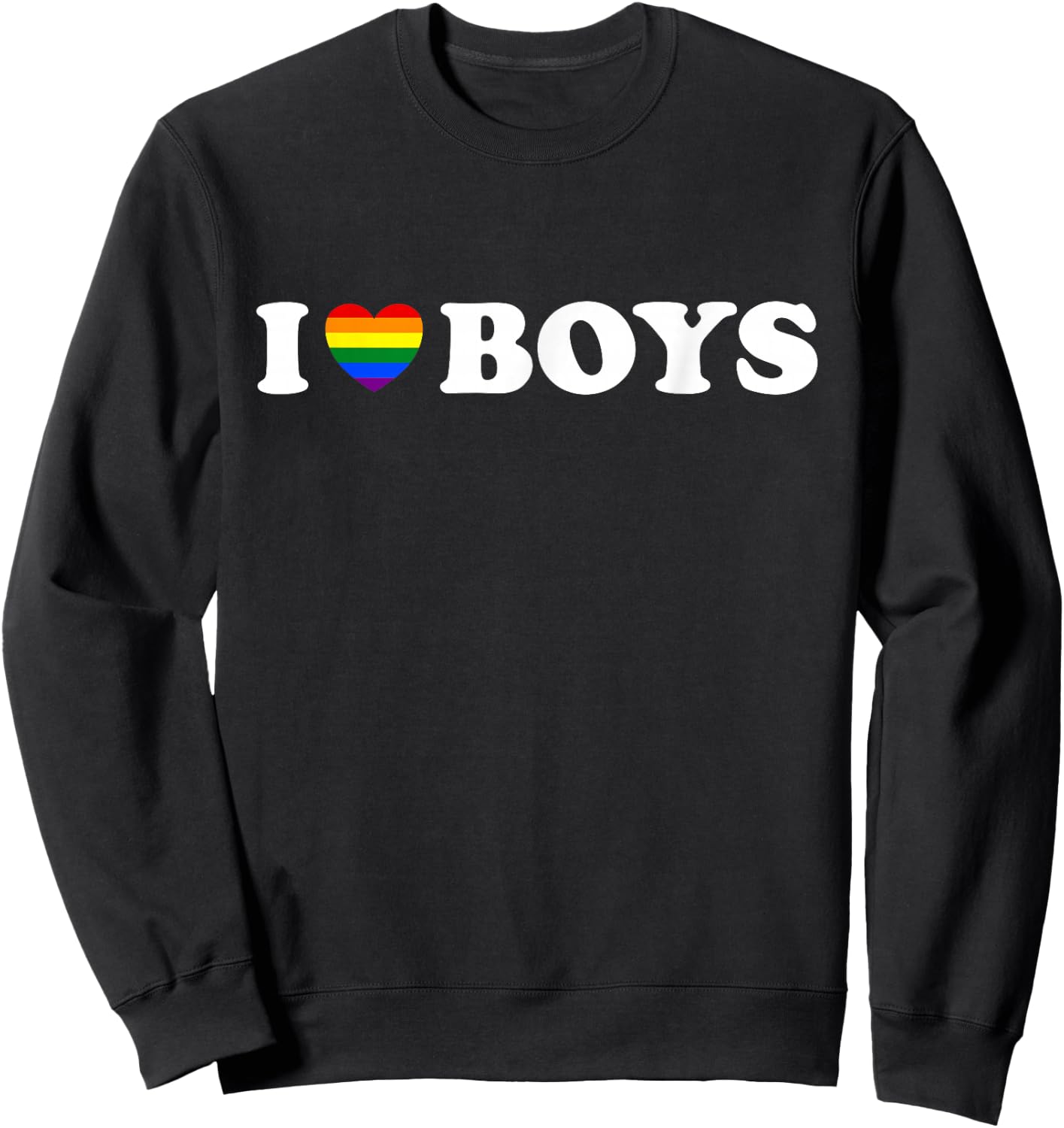 Ich liebe Männer Love Boys Gay Pride Regenbogen Schwulen Sweatshirt - Sweatshirt | Black