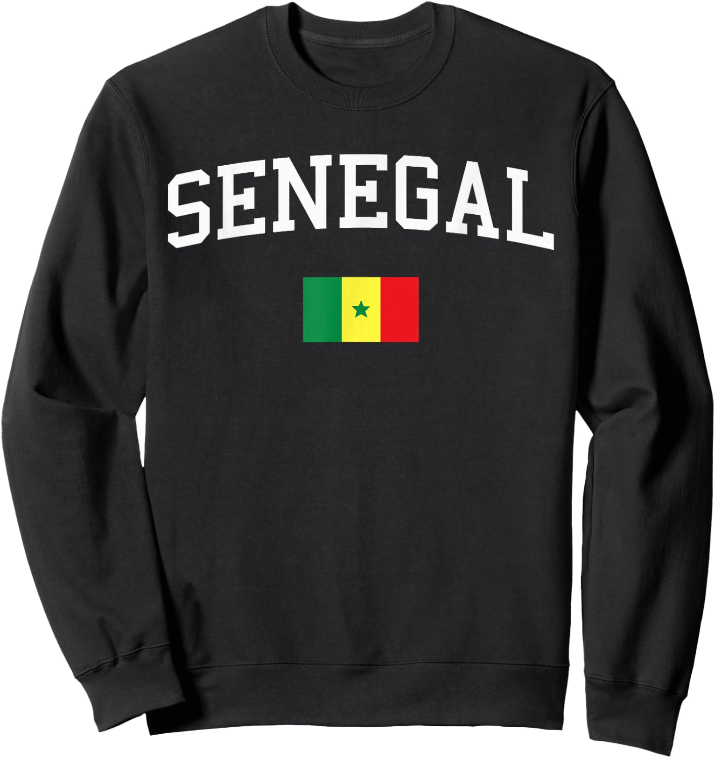 Senegalese Flag Men Women Kids Senegal Sweatshirt - Sweatshirt | Black