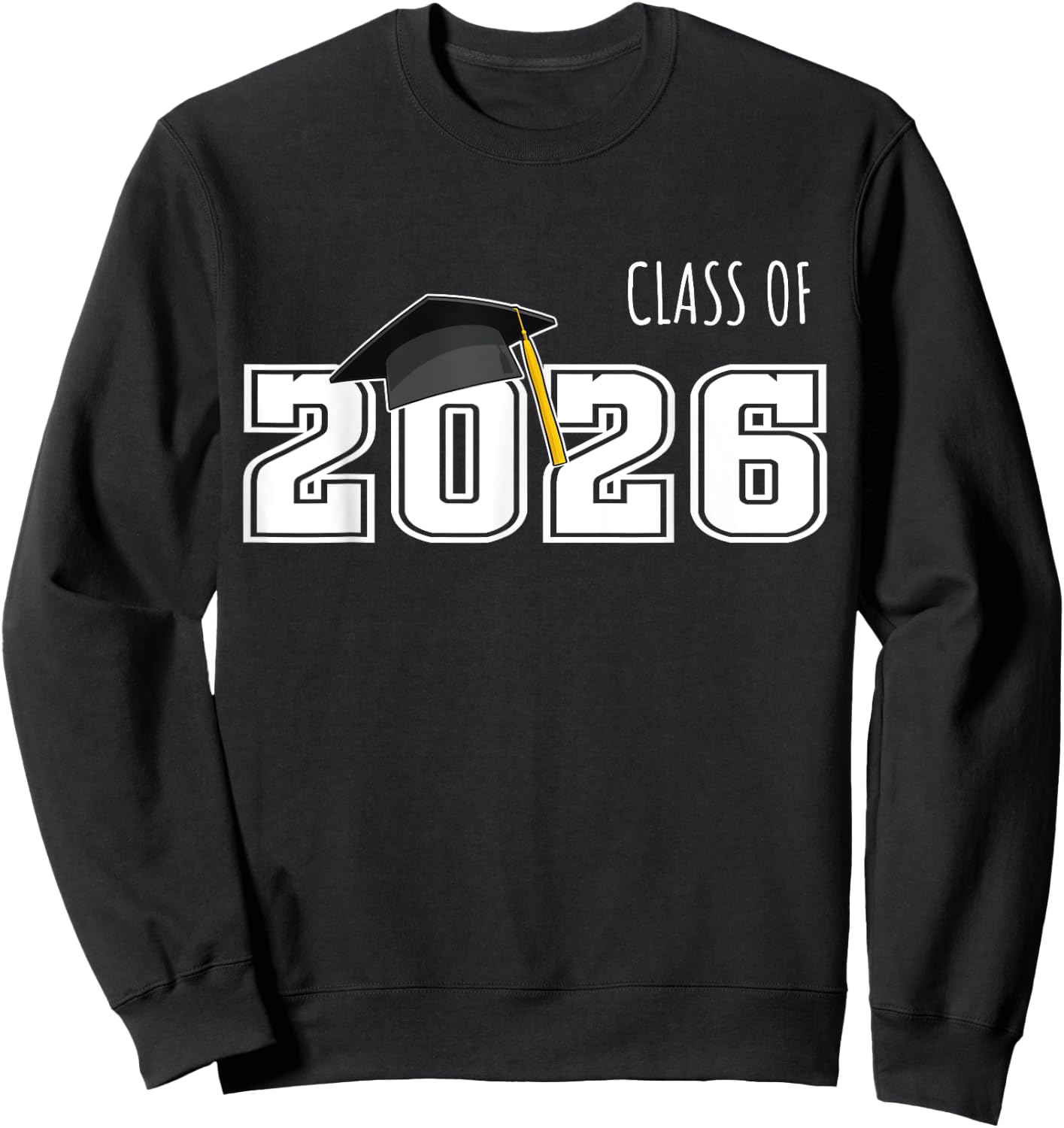 Graduation Shirt for Senior 2026 Shirt Retro Class of 2026 Sweatshirt - Sweatshirt | Black