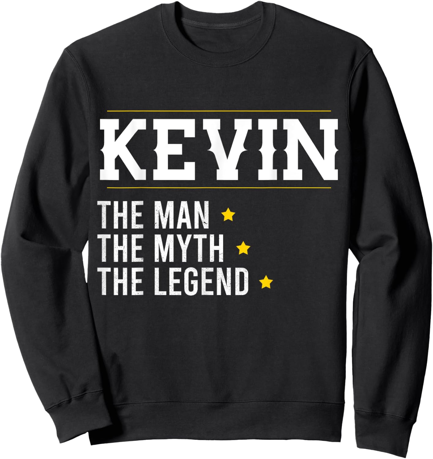 KEVIN Gifts Name Personalized Birthday Presents Funny KEVIN Sweatshirt - Sweatshirt | Black