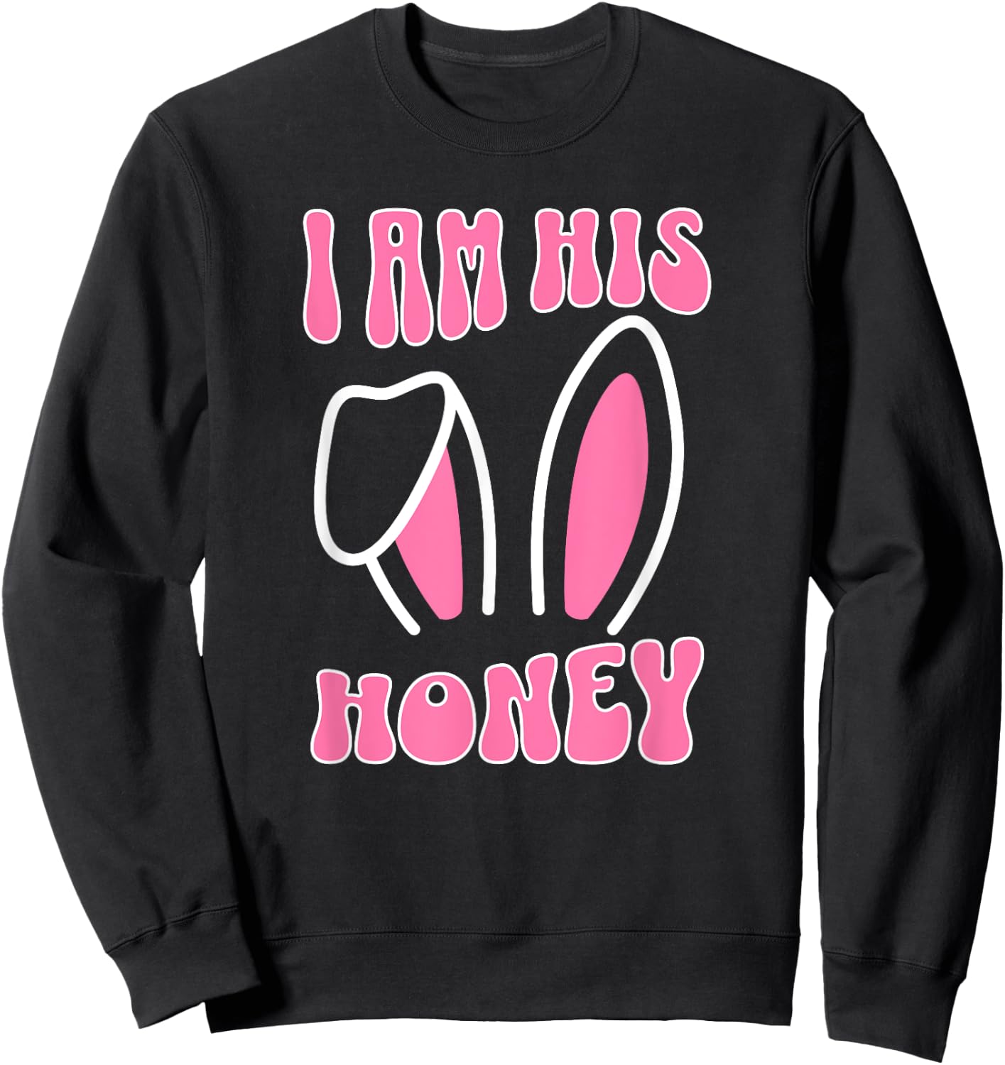 Matching Couple Easter , Matching Wife Easter Sweatshirt - Sweatshirt | Black