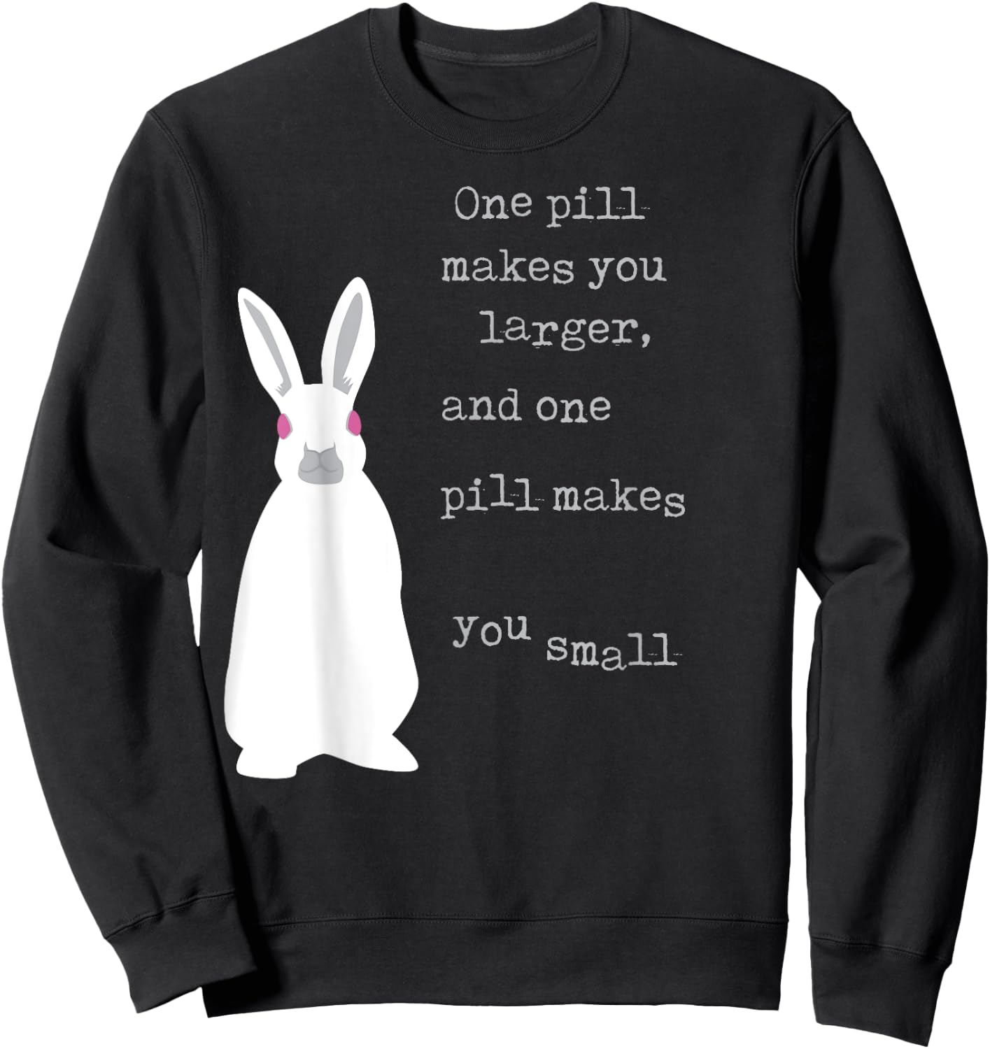 LyricLyfe White Rabbit Sweatshirt - Sweatshirt | Black