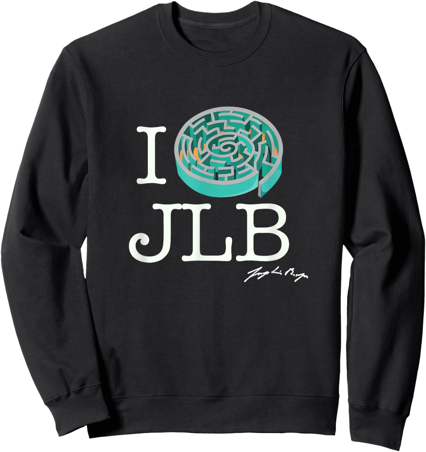 I Labyrinth Jorge Luis Borges Sweatshirt - Sweatshirt | Black